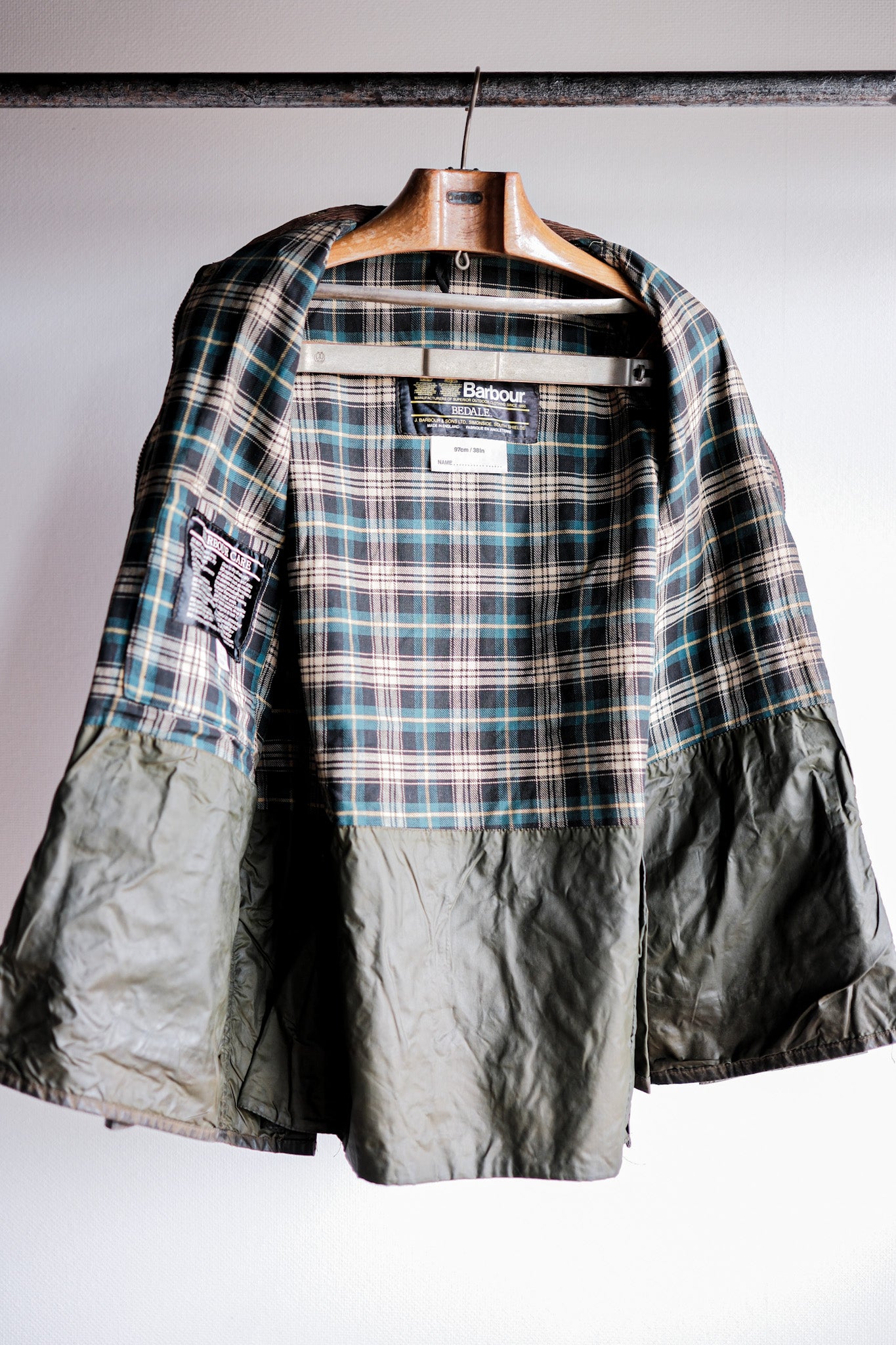 【~80’s】Vintage Barbour "BEDALE" 2 Crest Size.38 "4 Pockets"