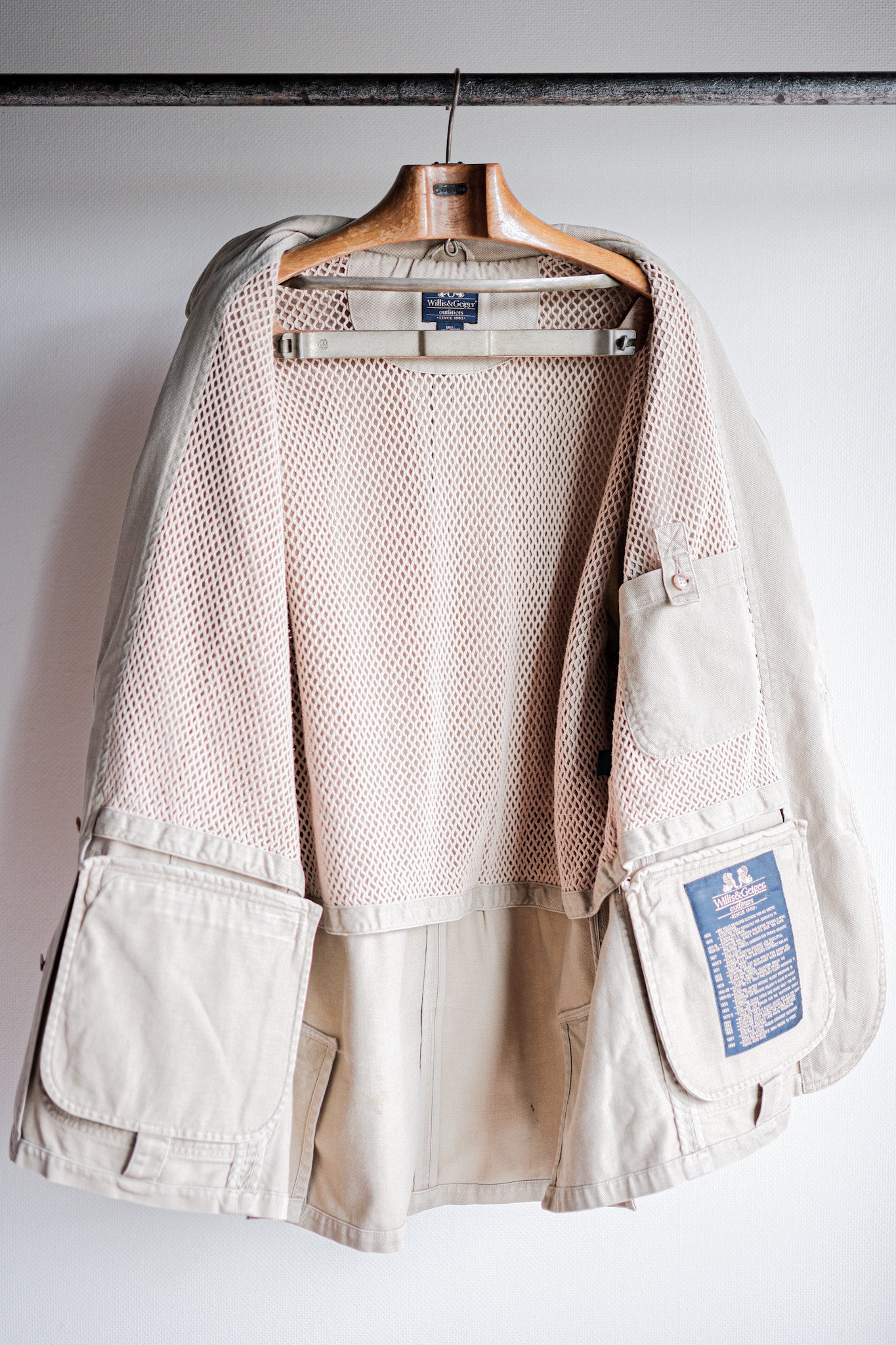 【~90's】Willis&Geiger Cotton Safari Jacket With Chin Strap Size.L