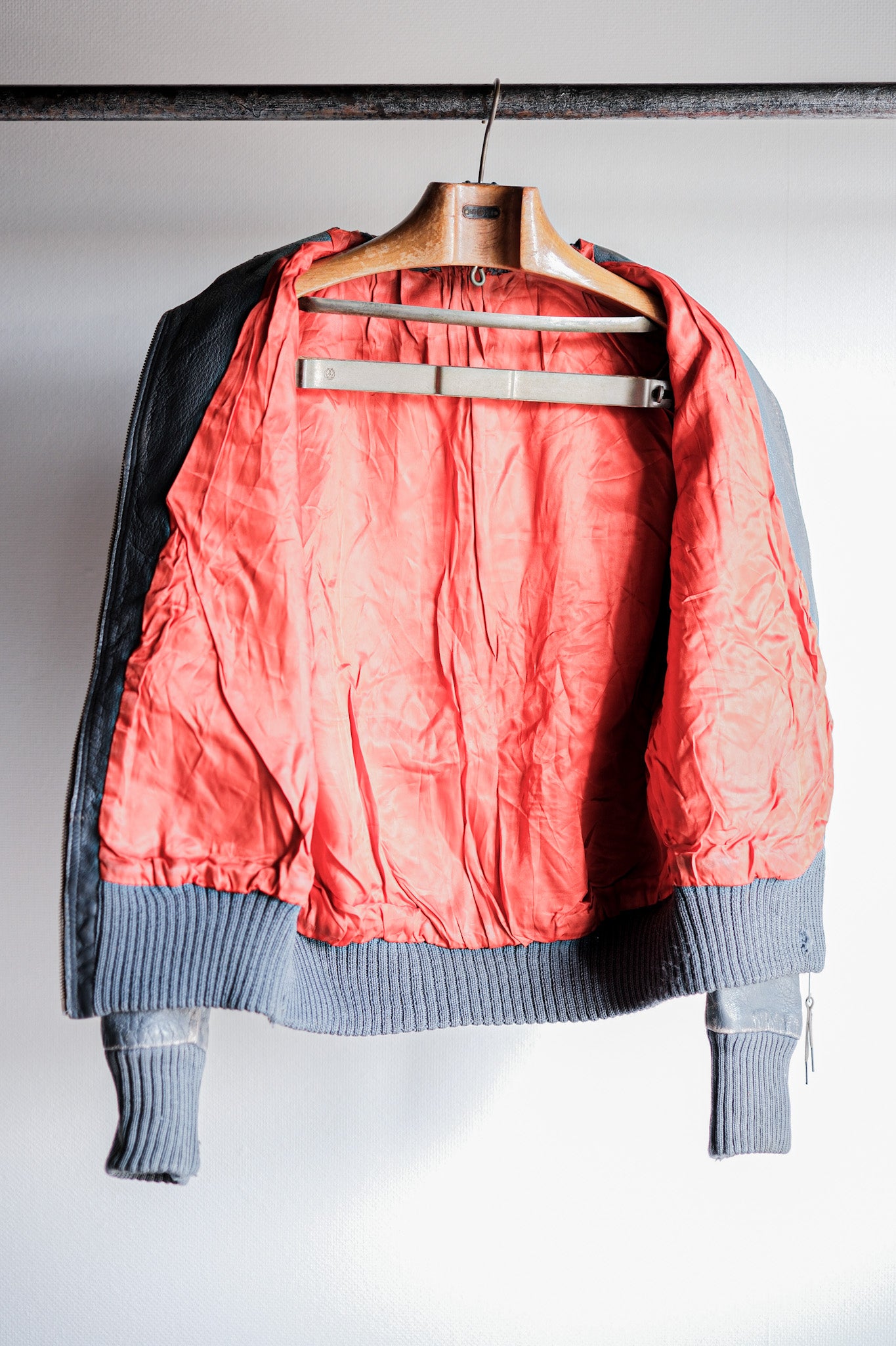 【~70’s】West German Air Force Pilot Leather Jacket Size.3