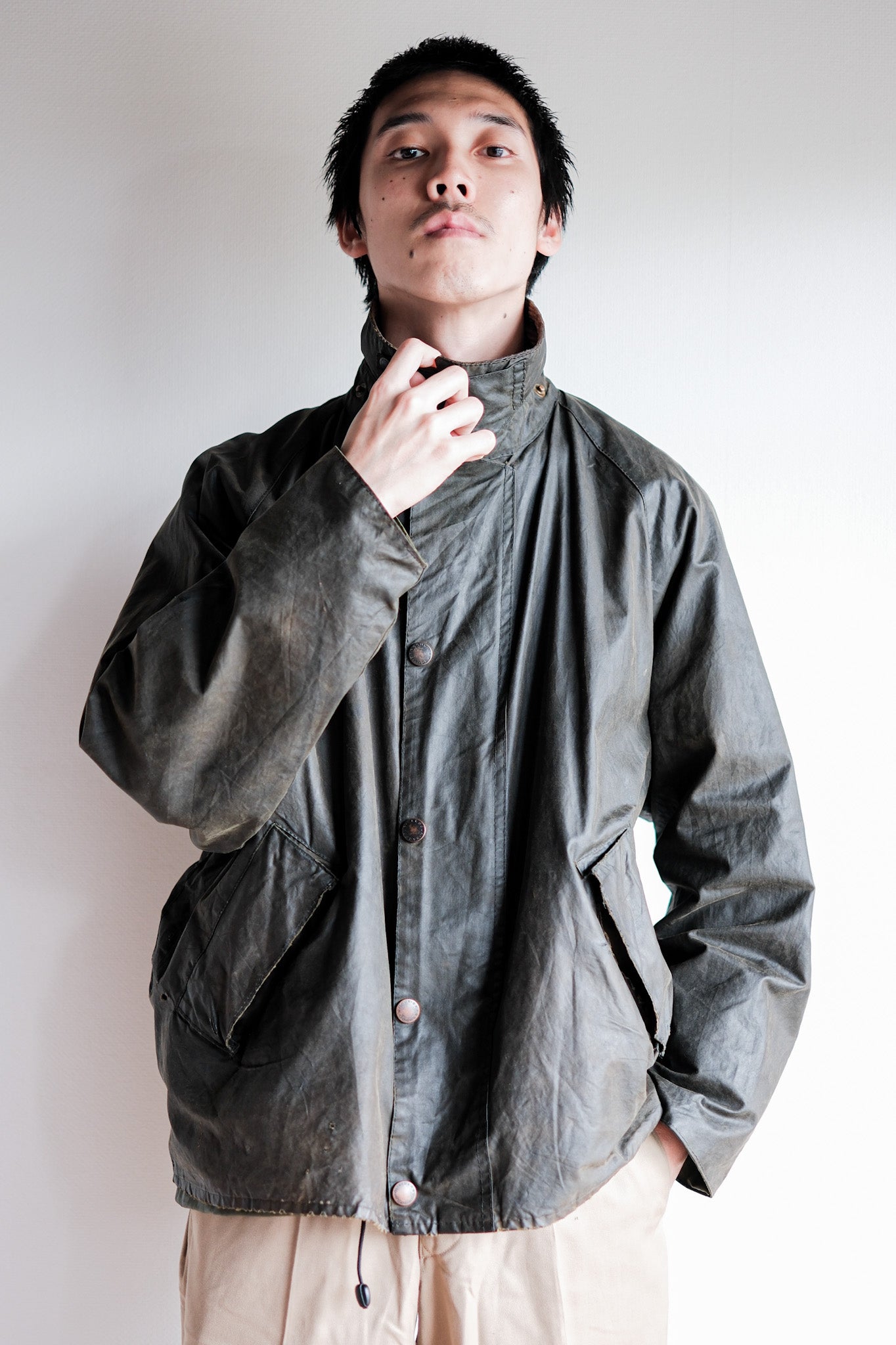 【~00's】Vintage Barbour "BEAULIEU JACKET" 3 Crest Size.42