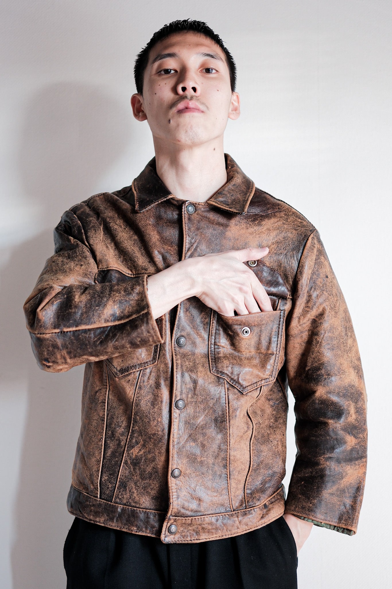 【~50’s】Vintage Levi’s Leather Jacket "Short Horn"