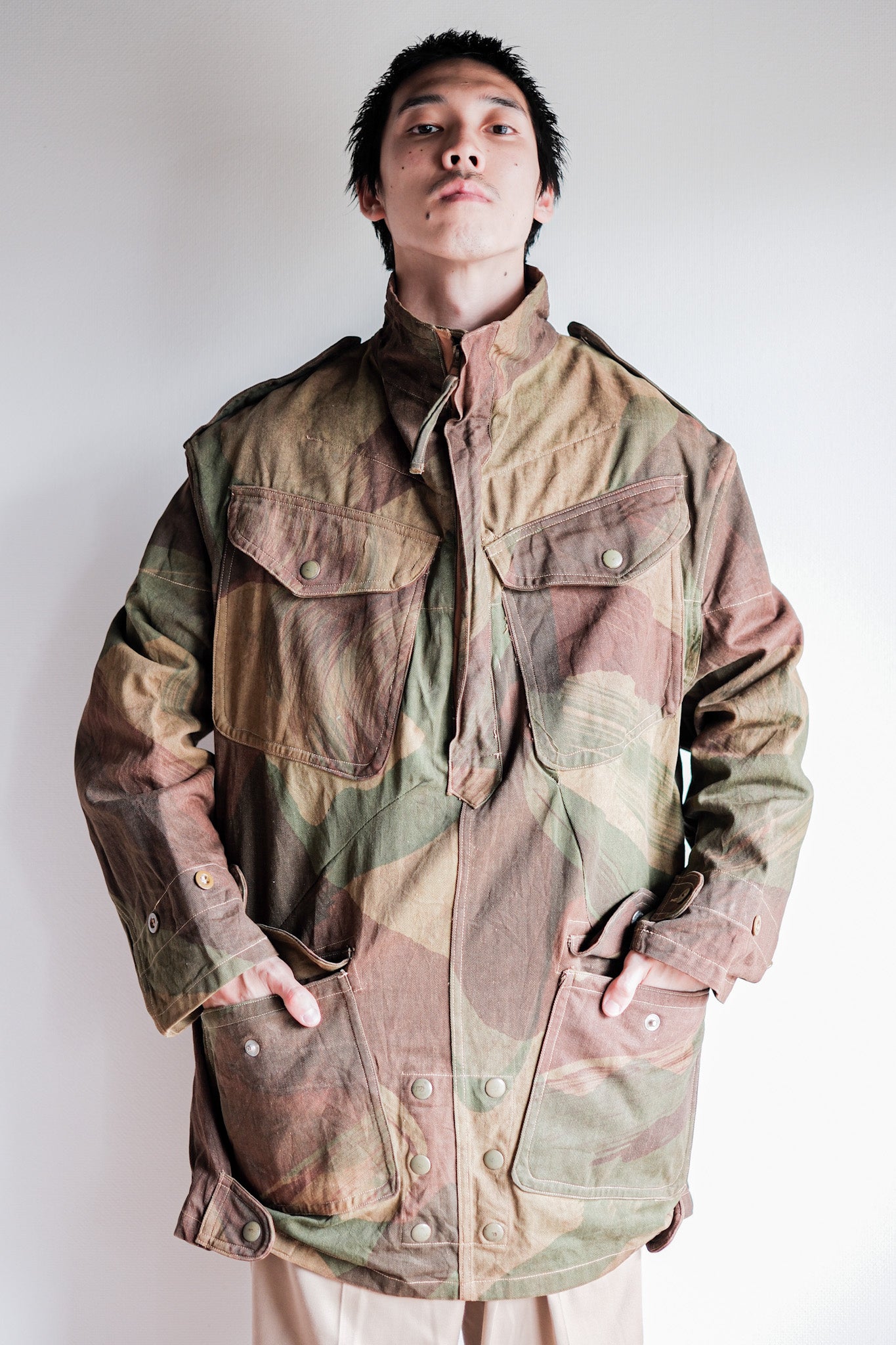 【~50's】British Army Airborne Troops Brushstroke Camouflage Denison Smock Size.3 "SAS"