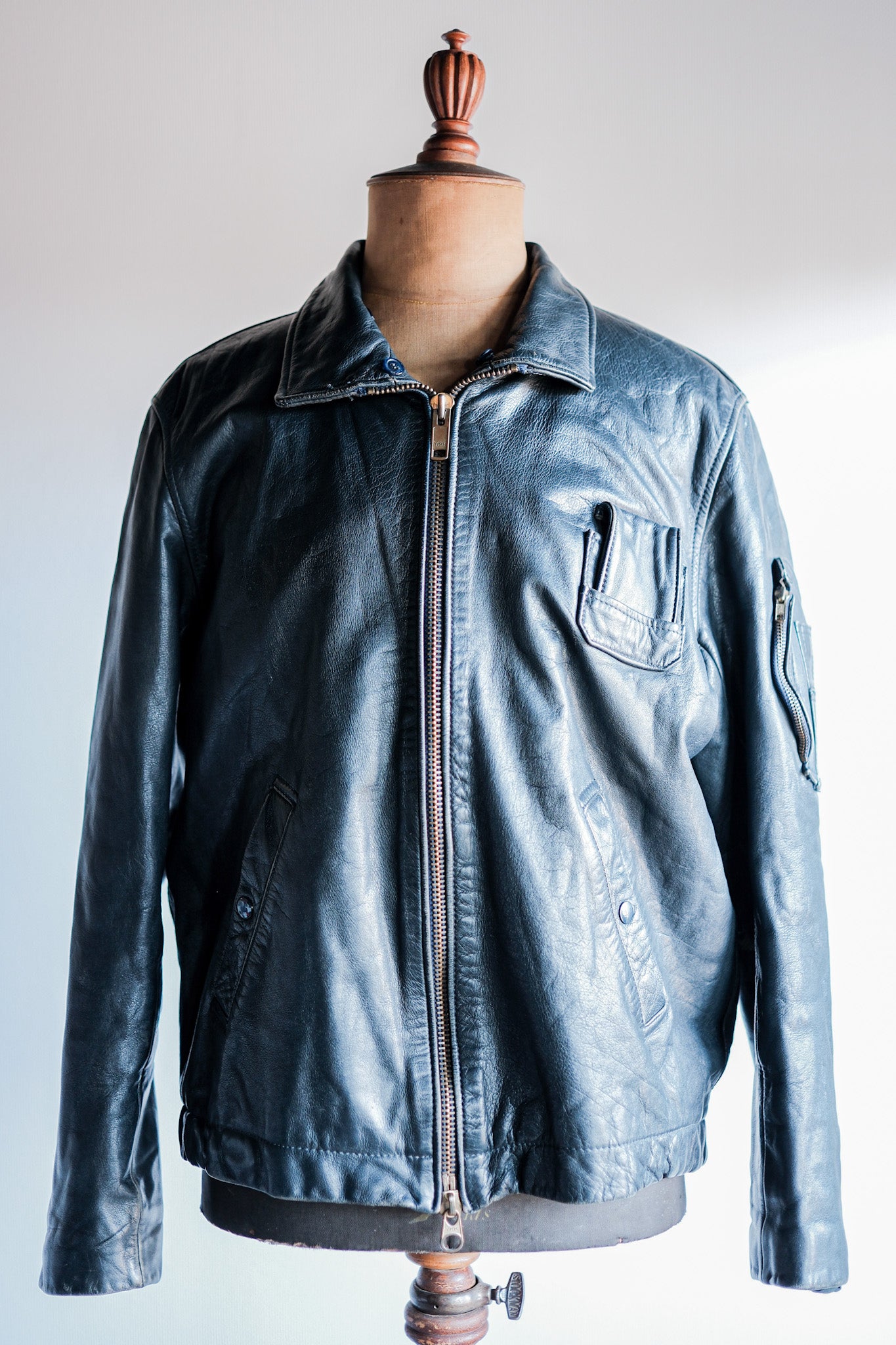 1980s  Leather Jacket   Size 48着丈66cm