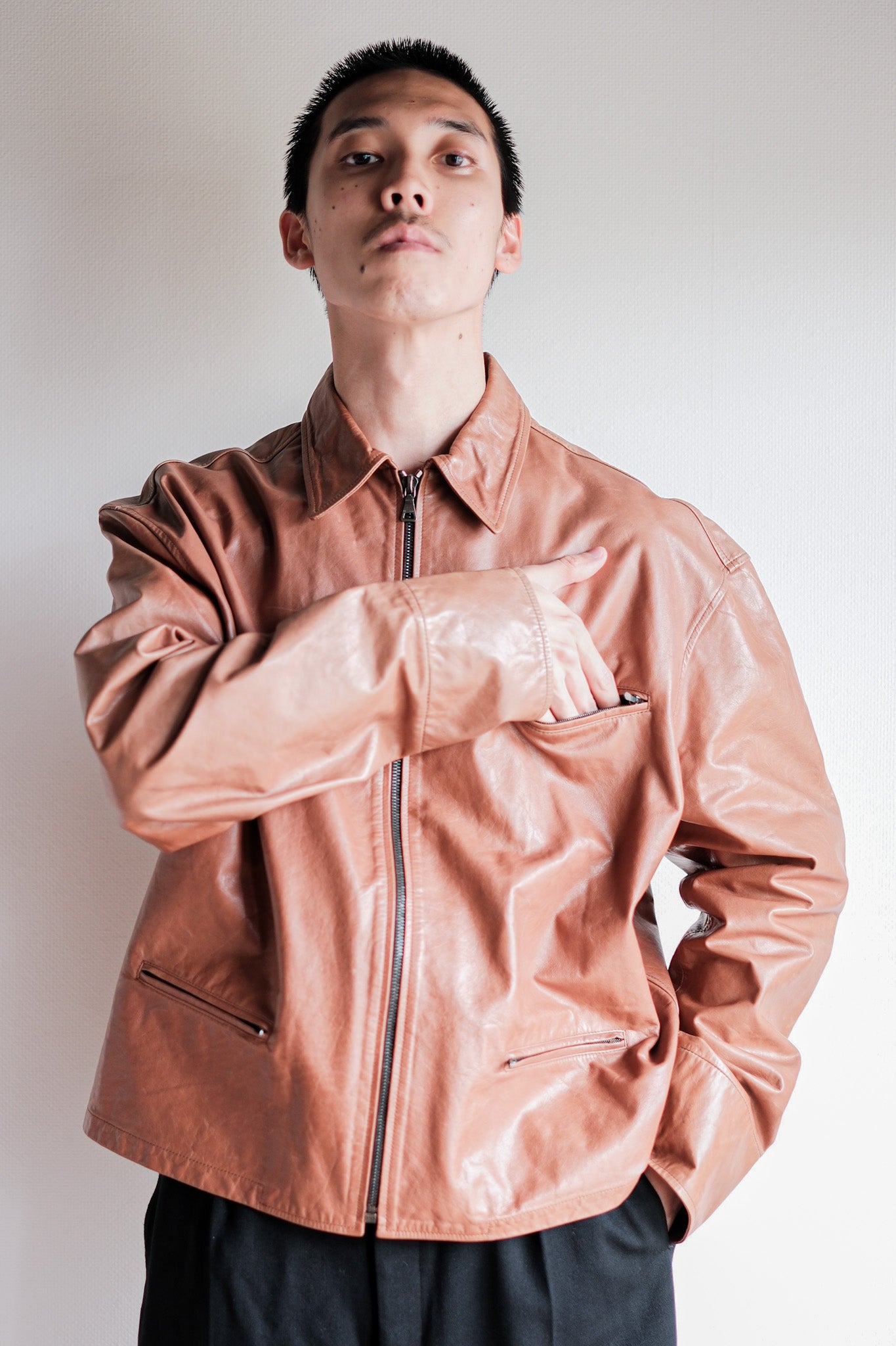 【~90’s】Old JIL SANDER Leather Jacket Size.48