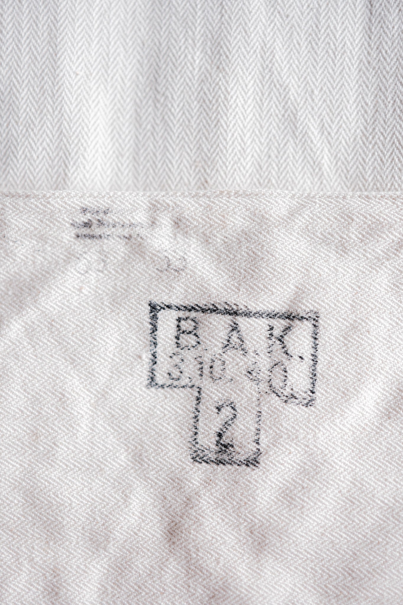 【~40's】German Navy Drillich HBT Linen Sailor Smock "KM"