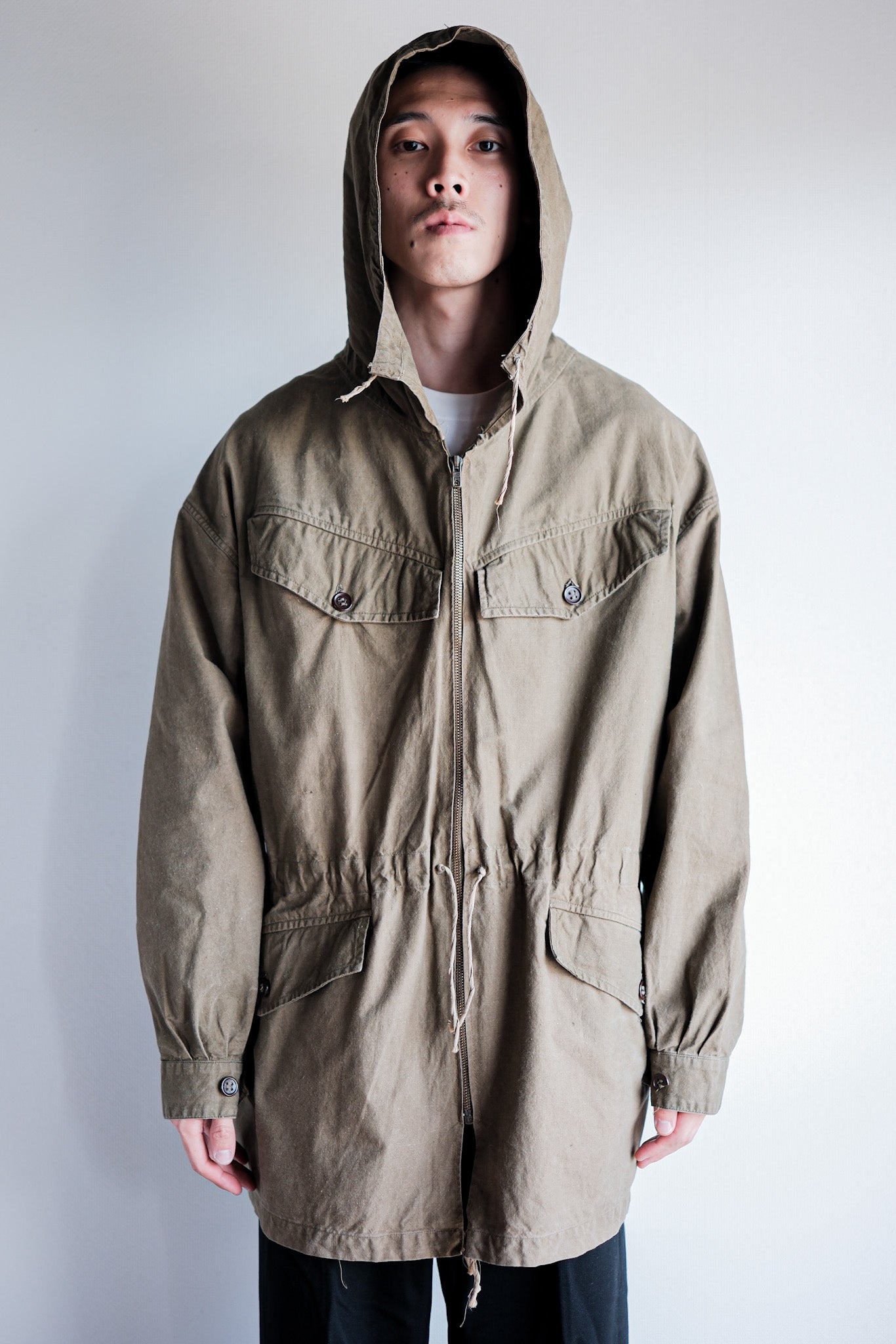 【~60's】French Army Alpine Mountain Smock Parka Size.22 "Modified"