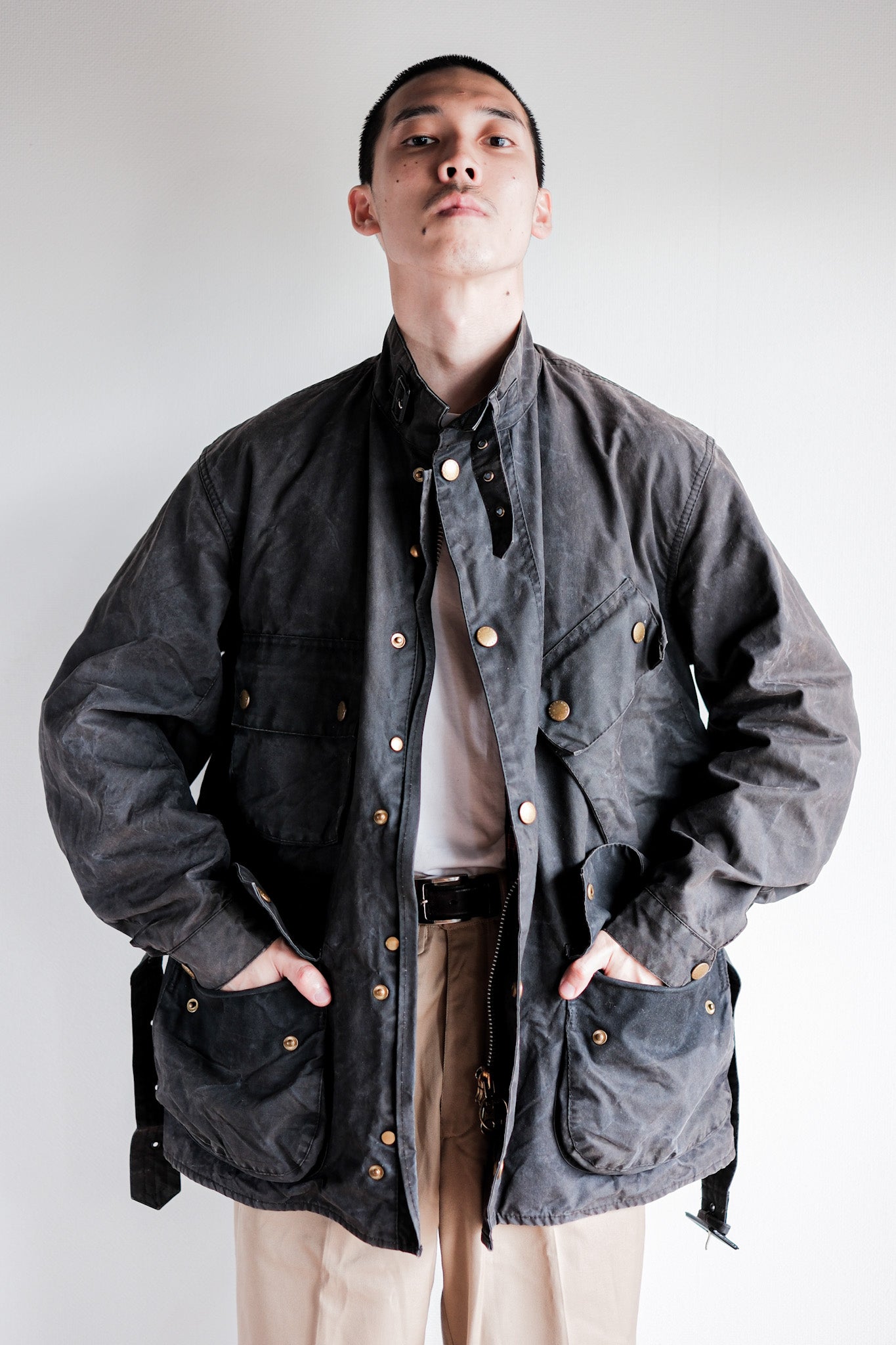 【~90's】Vintage Barbour "BEACON JACKET" 3 Crest "Unusual Lining"
