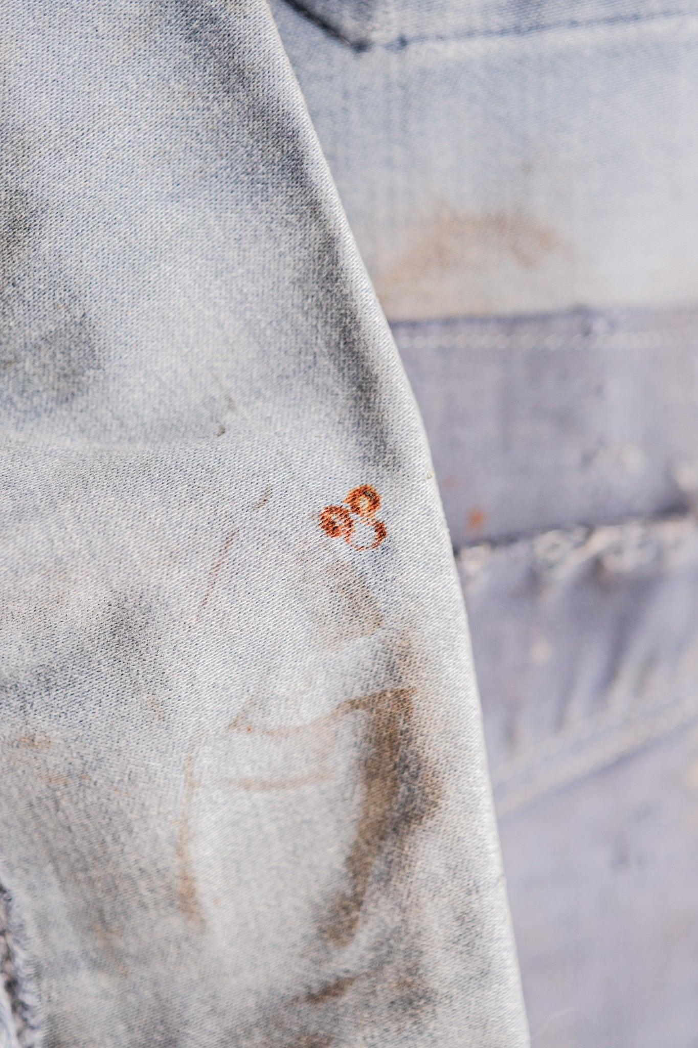【~40's】French Vintage Blue Moleskin Work Jacket