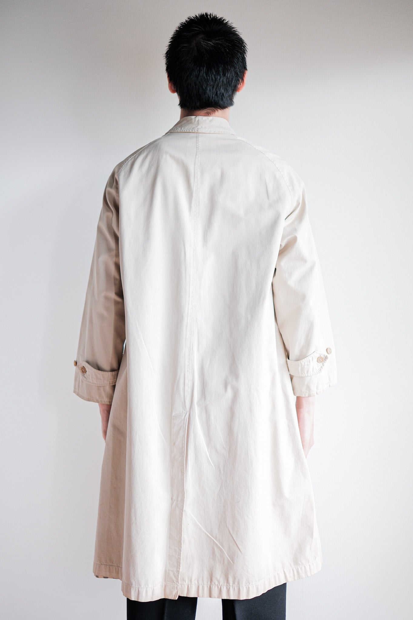 【~50's】Vintage Burberrys Single Raglan Balmacaan Coat C100 for Ladies "Made in France"