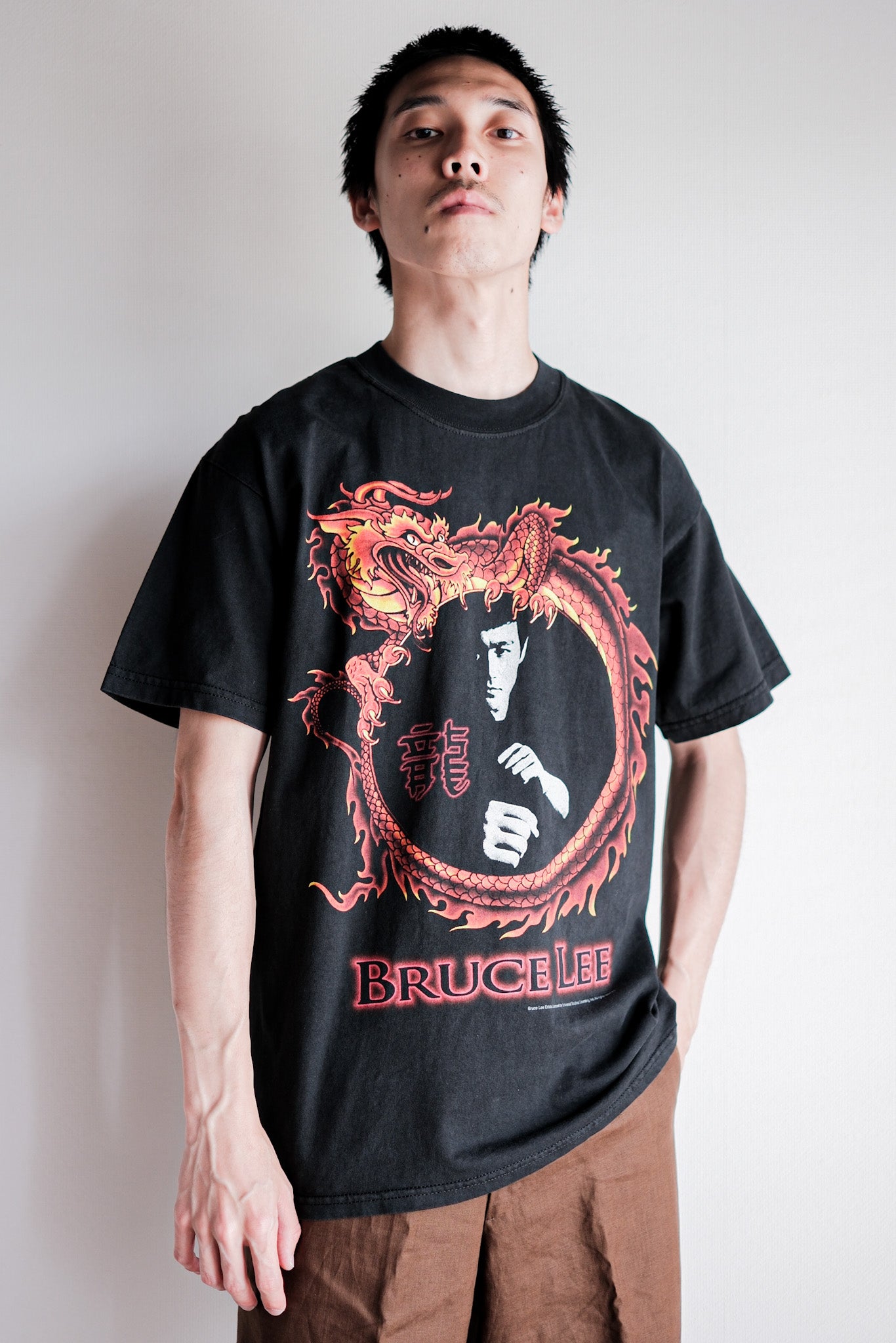 【~00's】Vintage Print T-shirt Size.M "Bruce Lee"