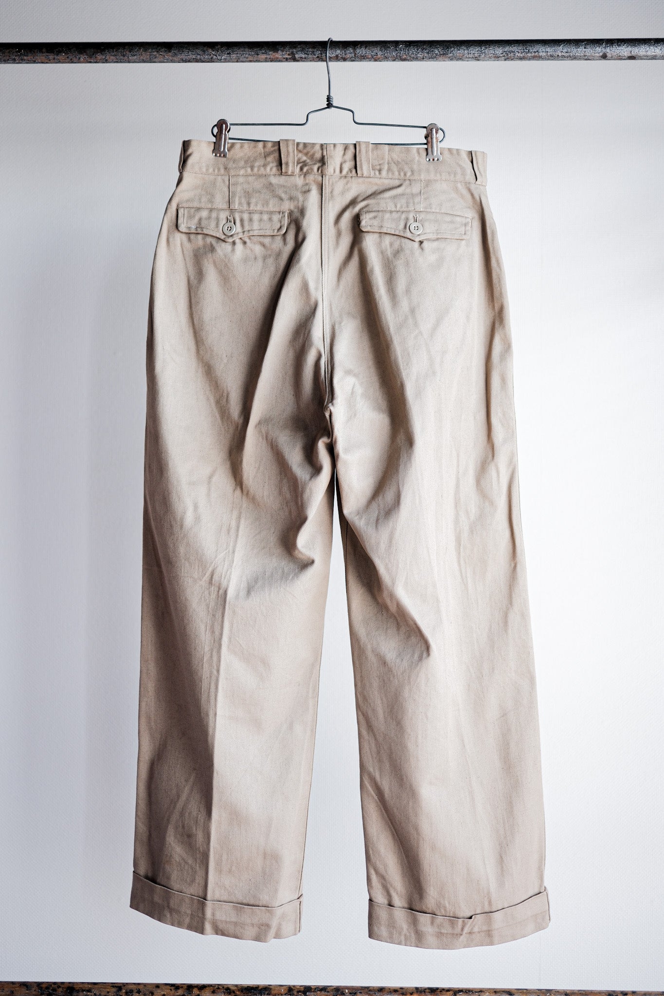 【~60's】French Army M52 Chino Trousers Size.22 "Dead Stock"