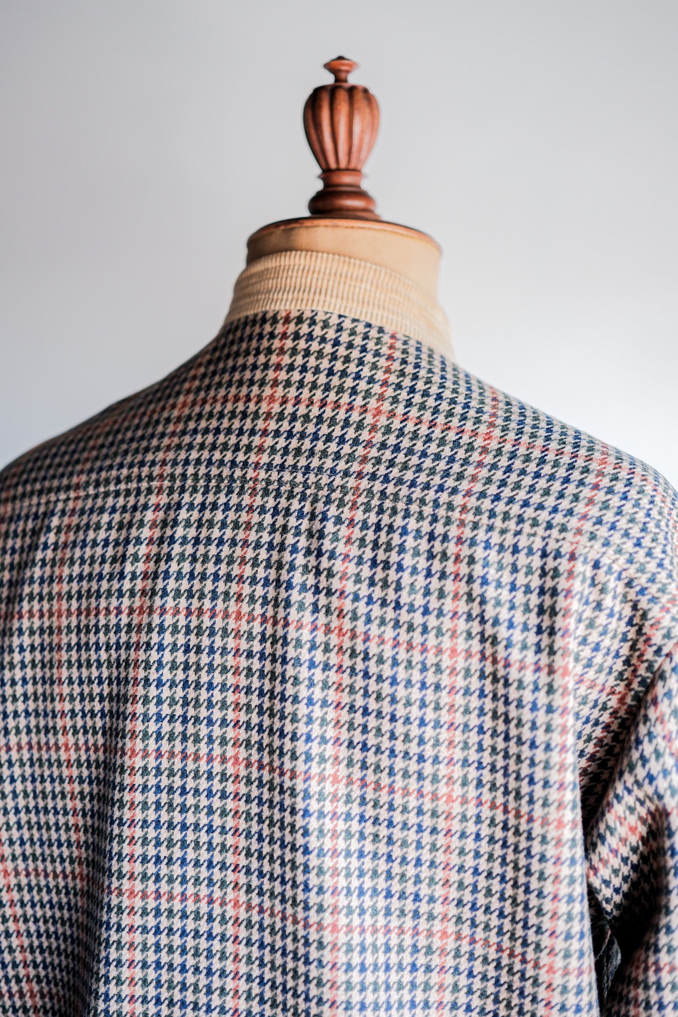 【~70's】British Vintage Houndstooth Wool Mix Jacket Size.38R "JAEGER"