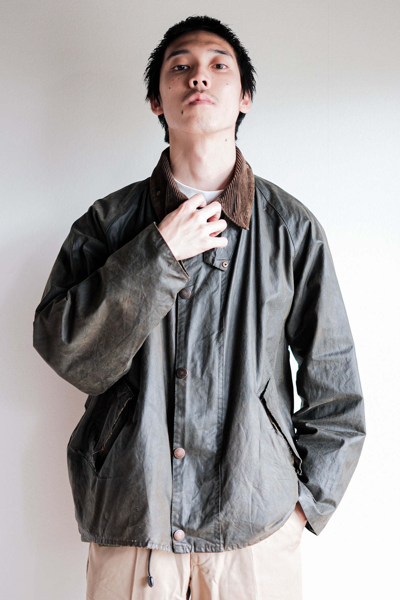 【~00's】Vintage Barbour "BEAULIEU JACKET" 3 Crest Size.42