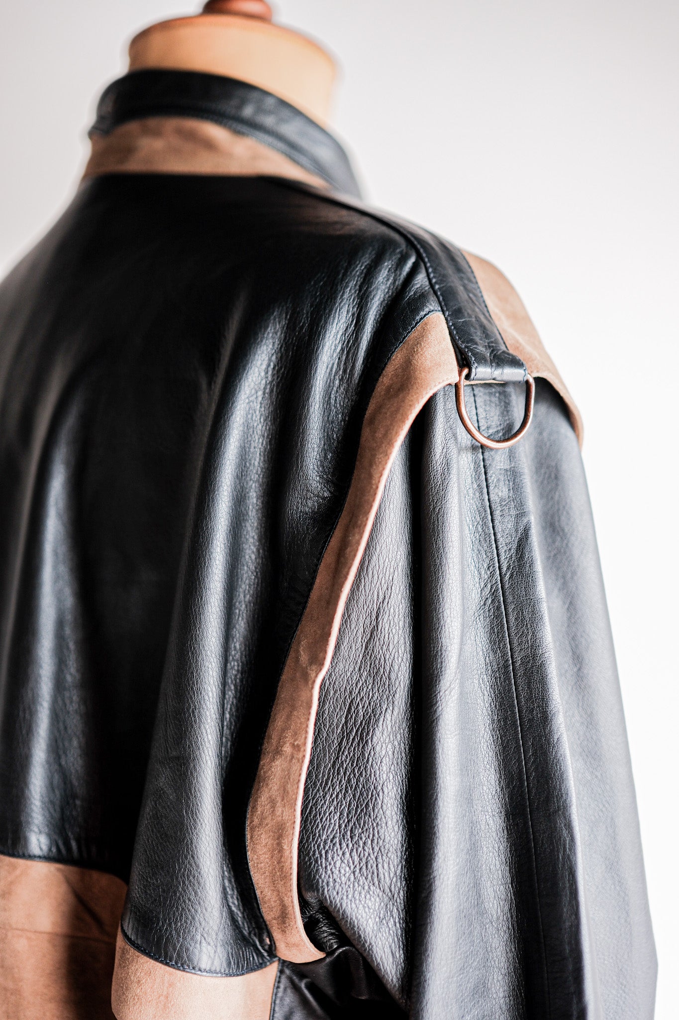 【~70’s】Old GUCCI 2 Tone Leather Jacket Size.50