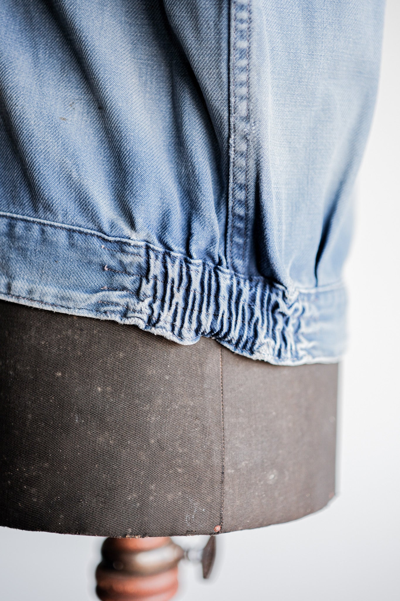 【~50’s】French Vintage Blue Cotton Twill Cyclist Jacket "Adolphe Lafont"