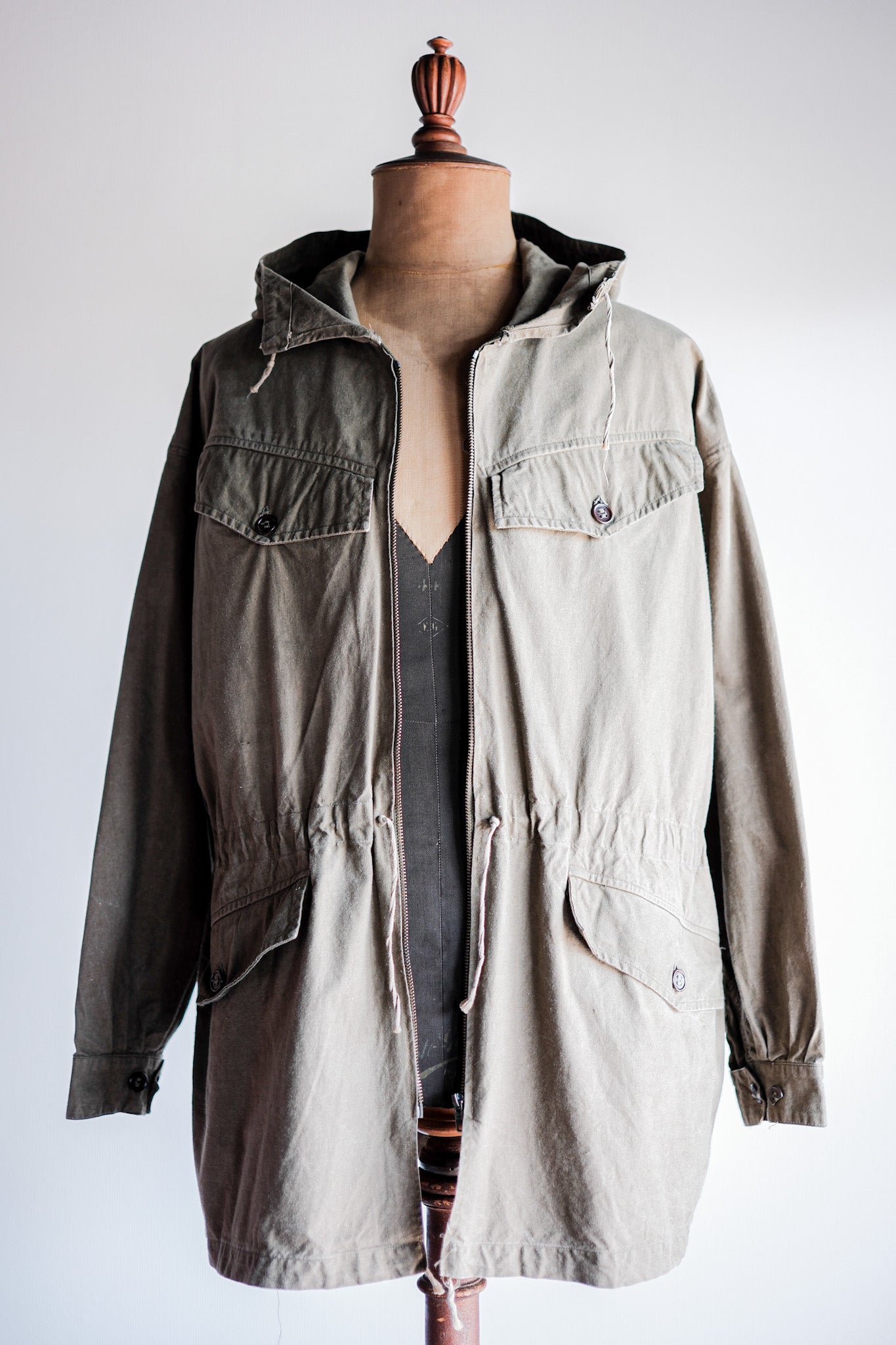 【~60's】French Army Alpine Mountain Smock Parka Size.22 "Modified"