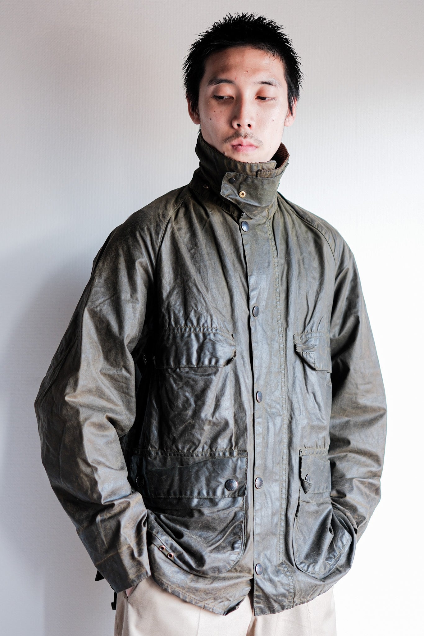 【~80’s】Vintage Barbour "BEDALE" 2 Crest Size.38 "4 Pockets"