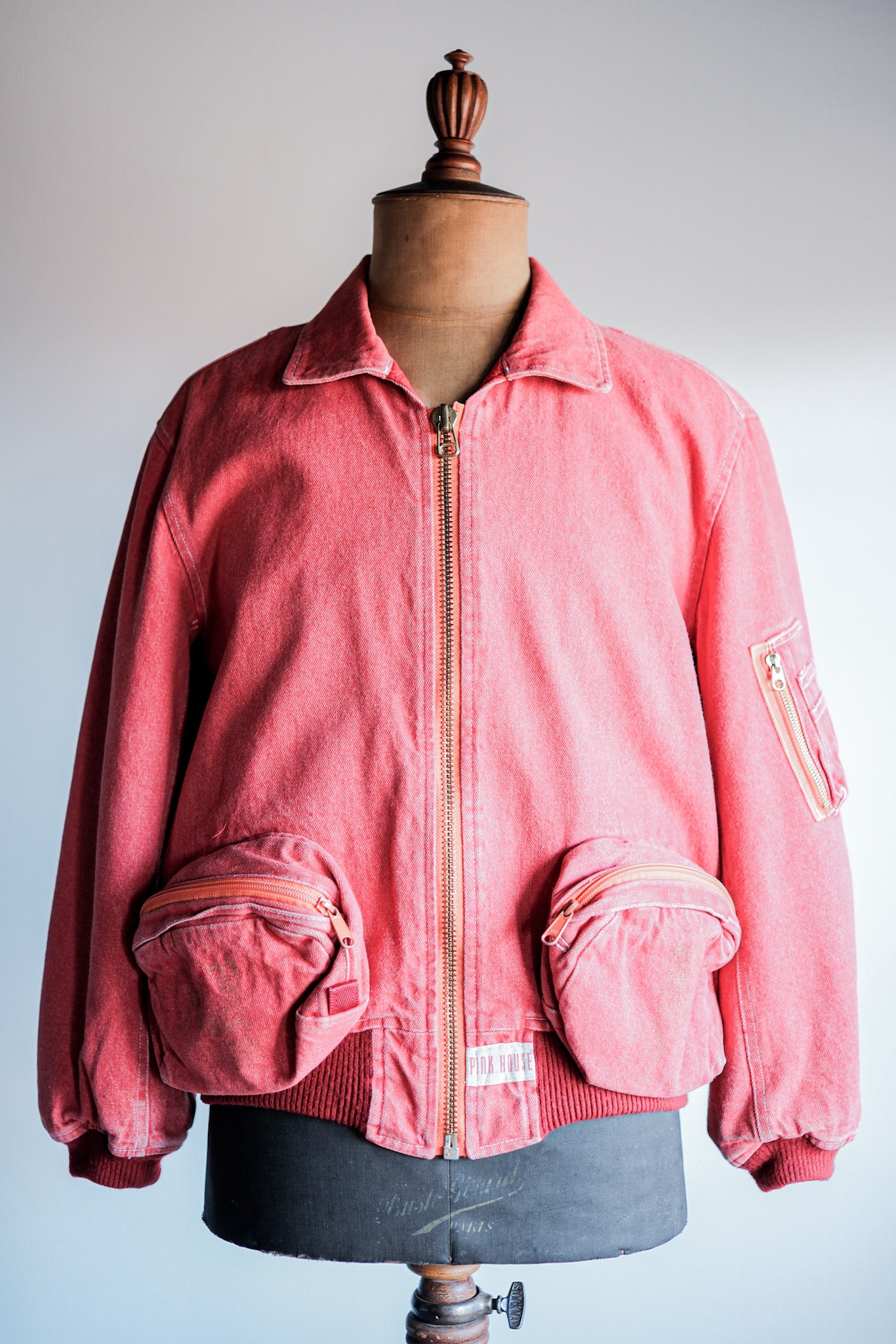 【~90's】Old PINK HOUSE Red Denim Blouson