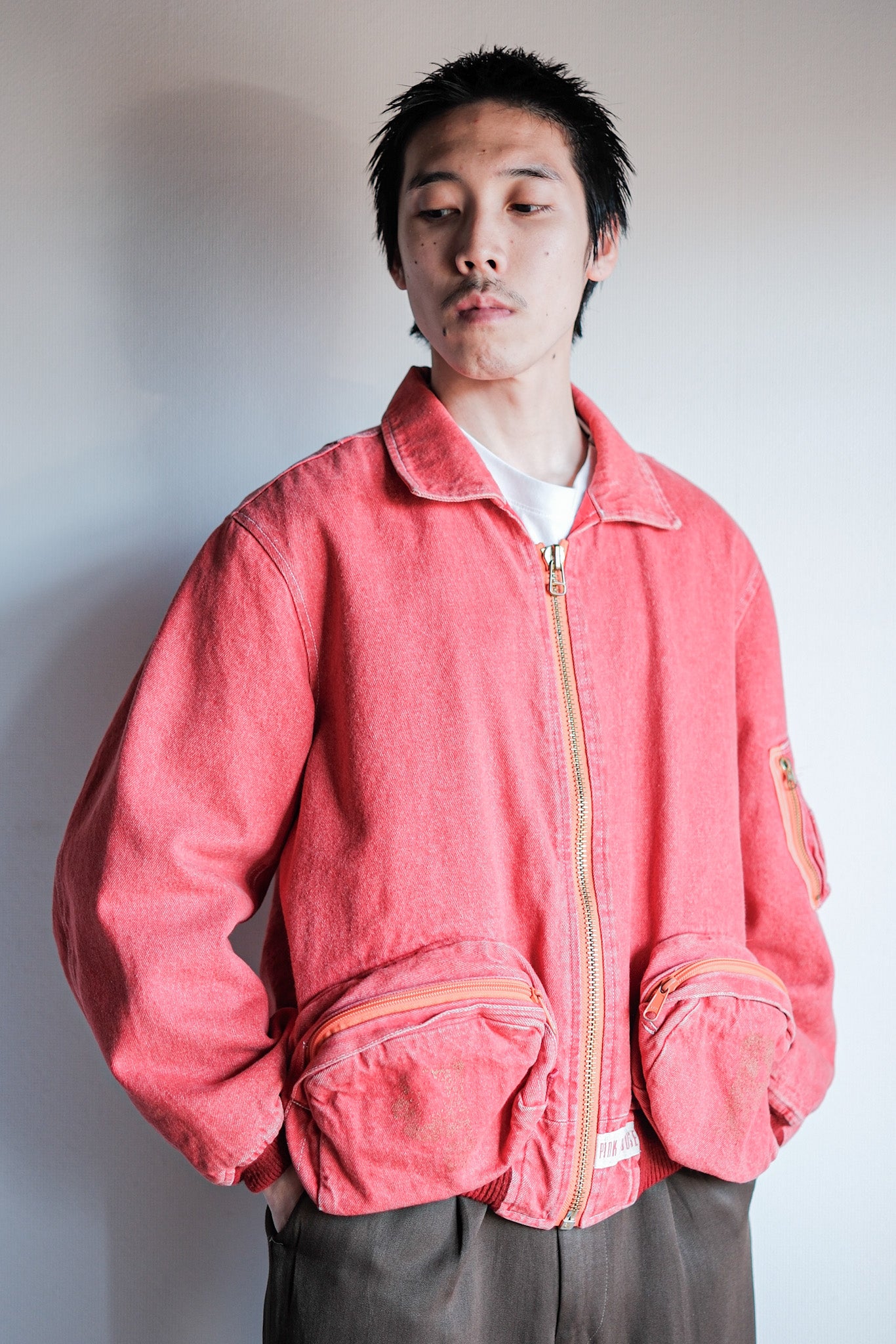【~90's】Old PINK HOUSE Red Denim Blouson