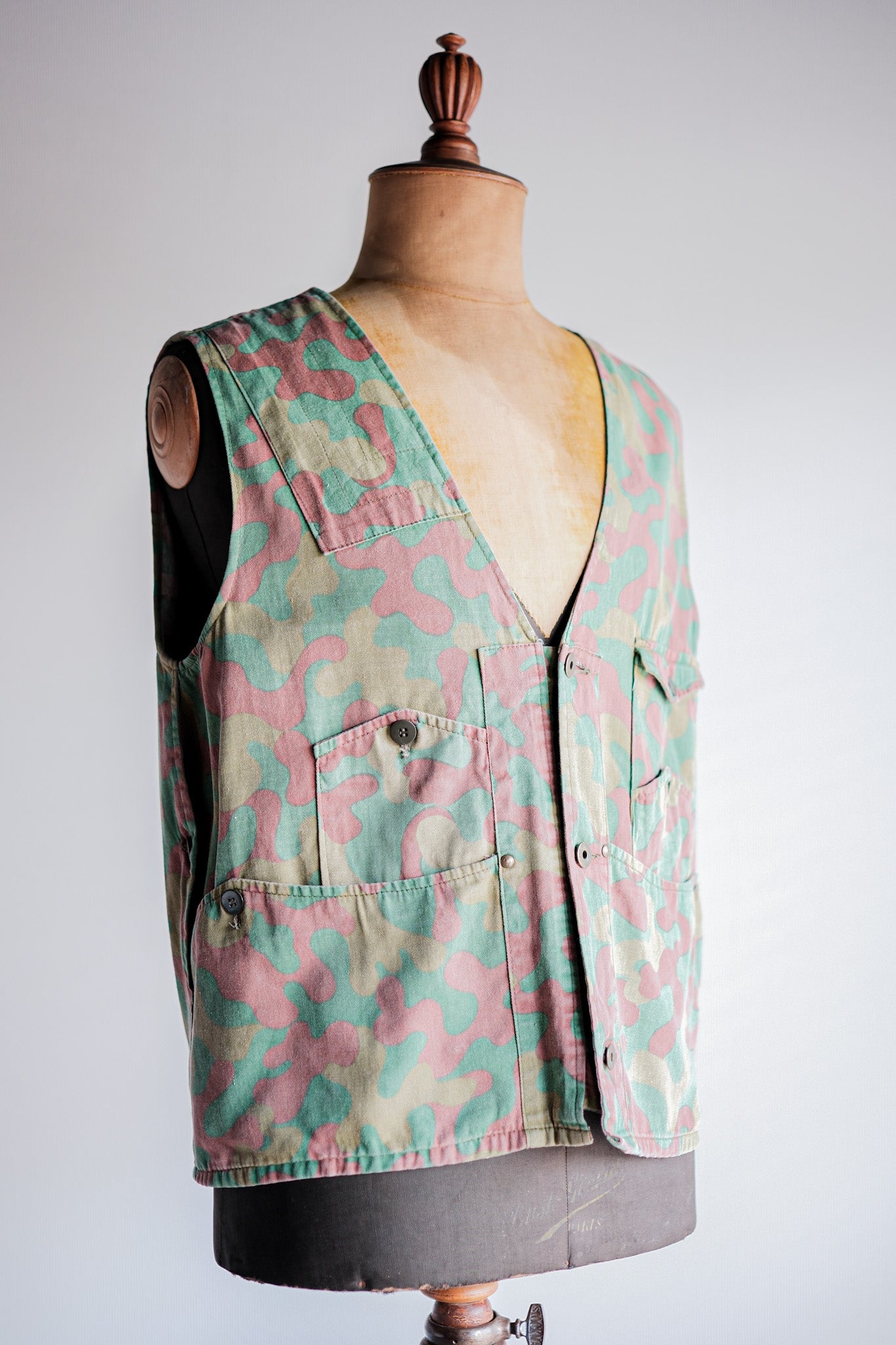 【~60's】Italian Vintage San Marco Camouflage Hunting Vest