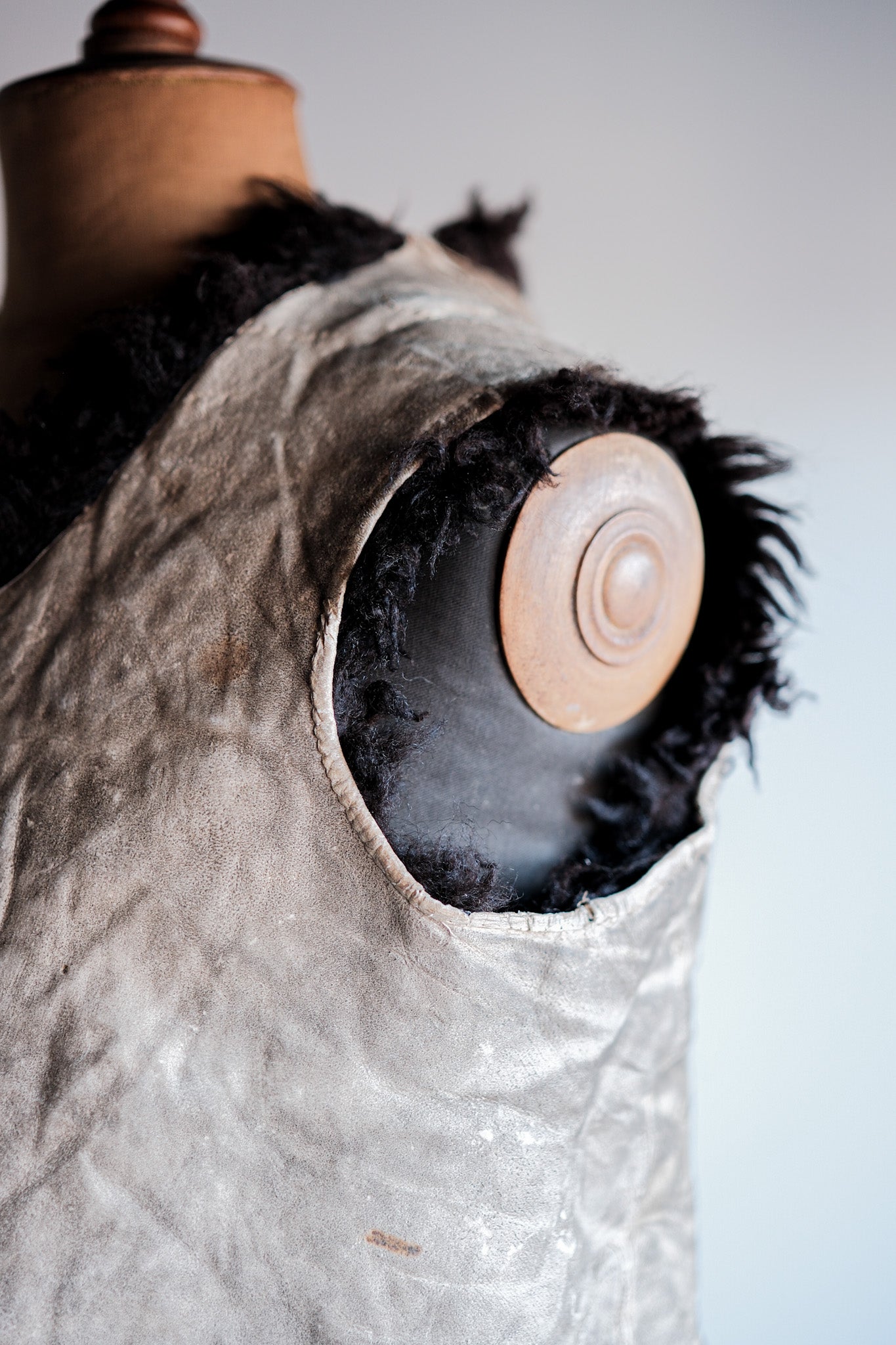 【~40's】WWⅡ German Waffen-SS Winter Sheepskin Fur Vest