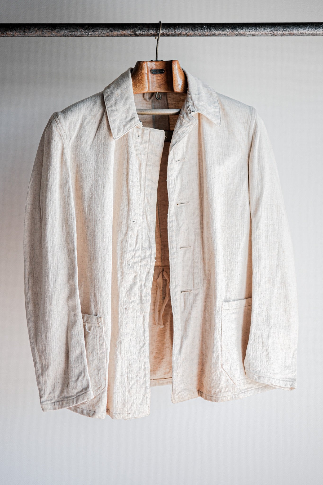 【~40's】German Air Force Drillich HBT Linen Jacket "Luftwaffe"