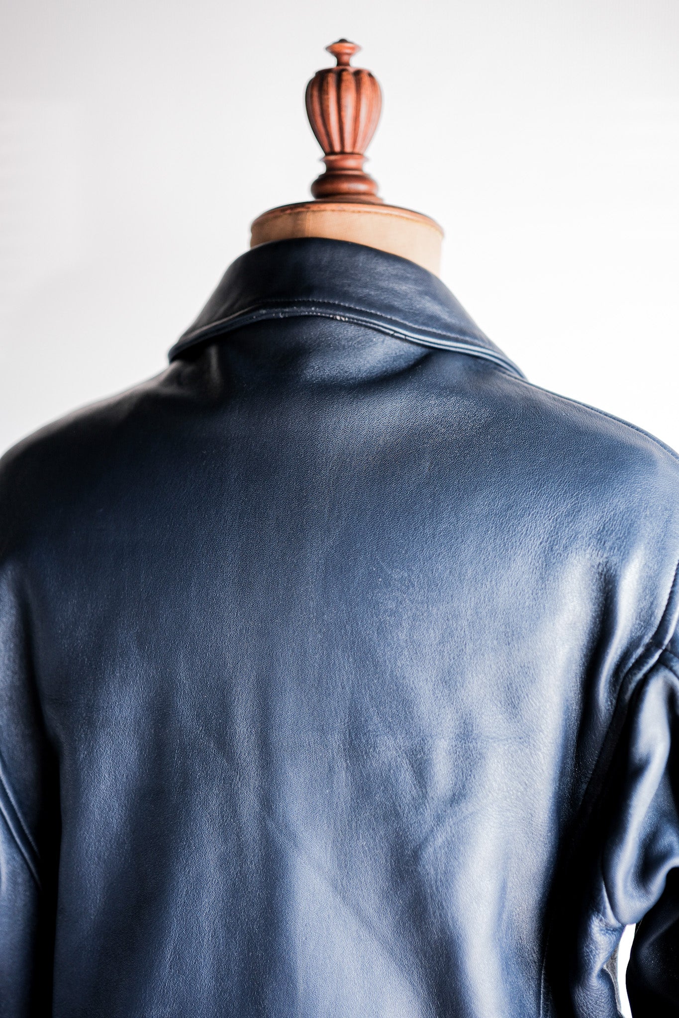 【~70's】French Air Force Pilot Leather Jacket Size.96M