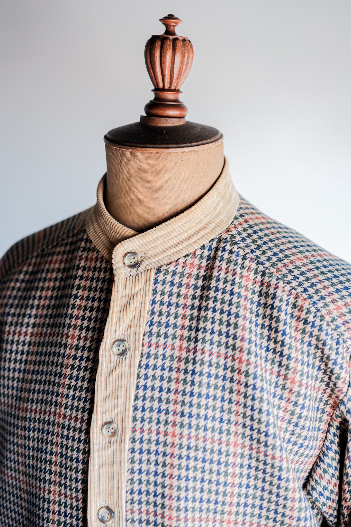 【~70's】British Vintage Houndstooth Wool Mix Jacket Size.38R "JAEGER"