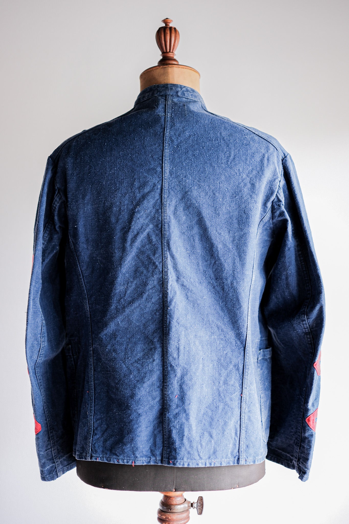 【~40's】German Vintage Indigo Linen Firefighter Jacket