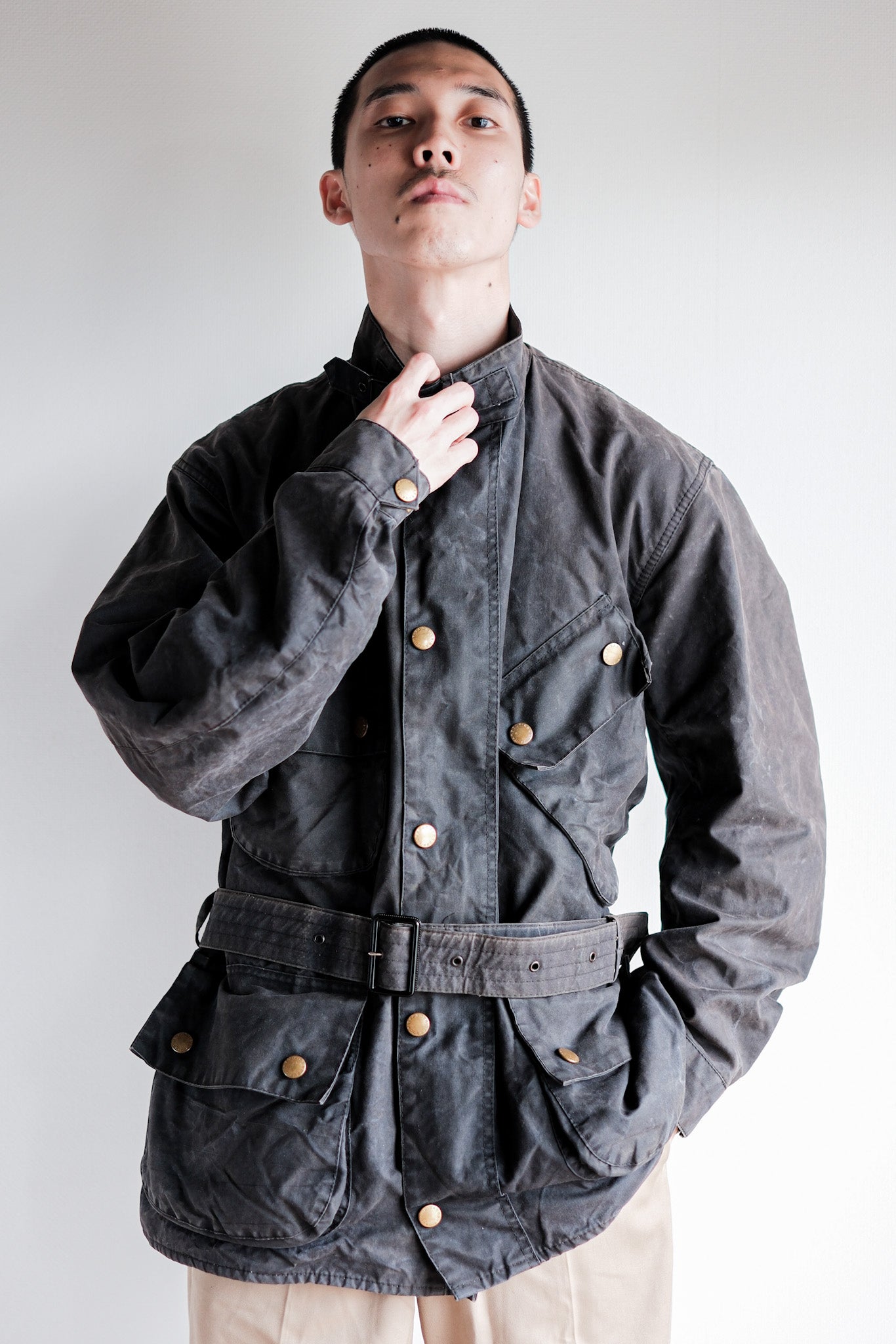 【~90's】Vintage Barbour "BEACON JACKET" 3 Crest "Unusual Lining"