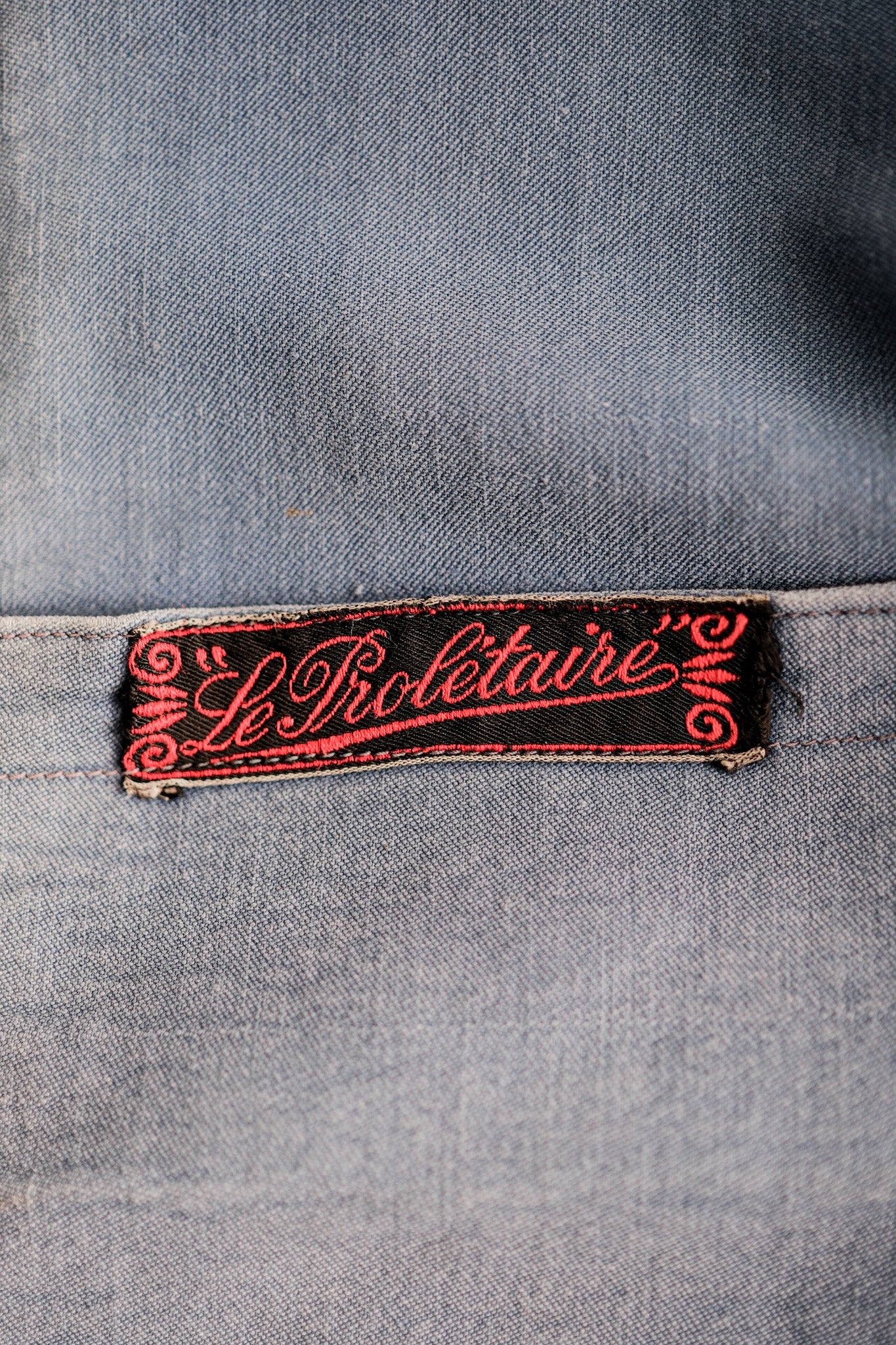 【~40's】French Vintage Blue Moleskin Work Jacket "4 Buttons"