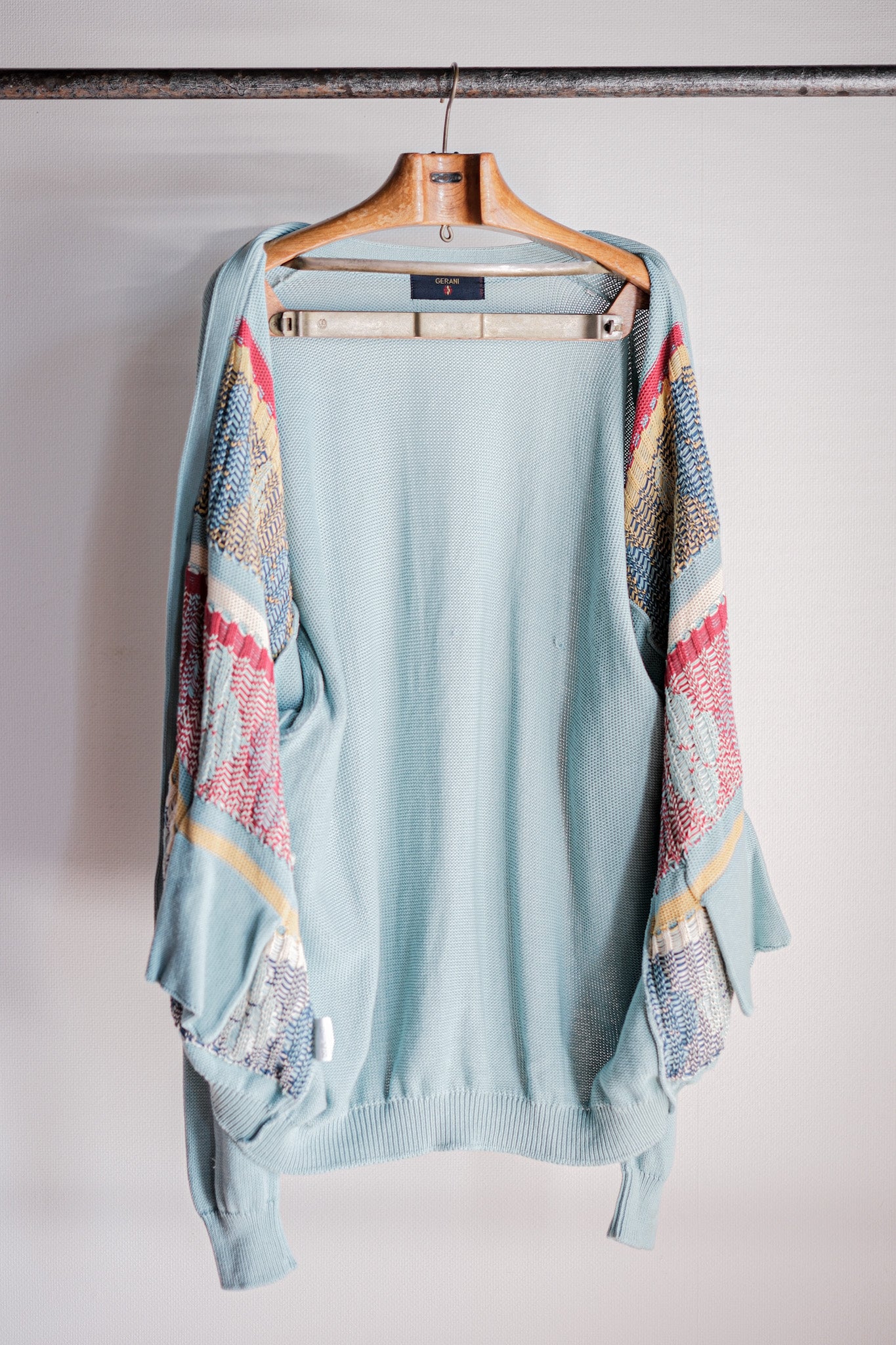 【~90's】Italian Vintage Cotton Argyle Cardigan