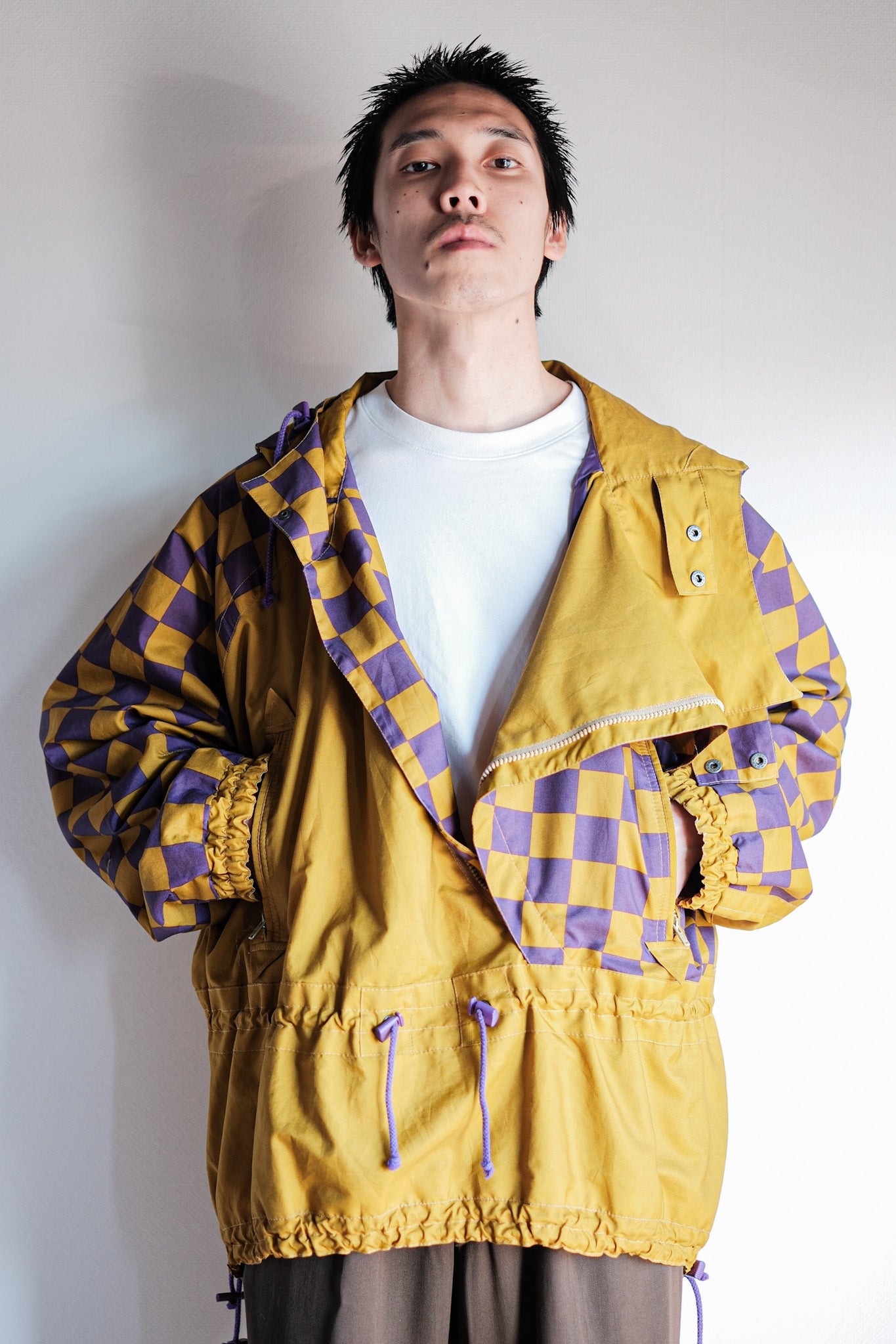 【~80's】German Vintage Checkerboard Anorak Parka