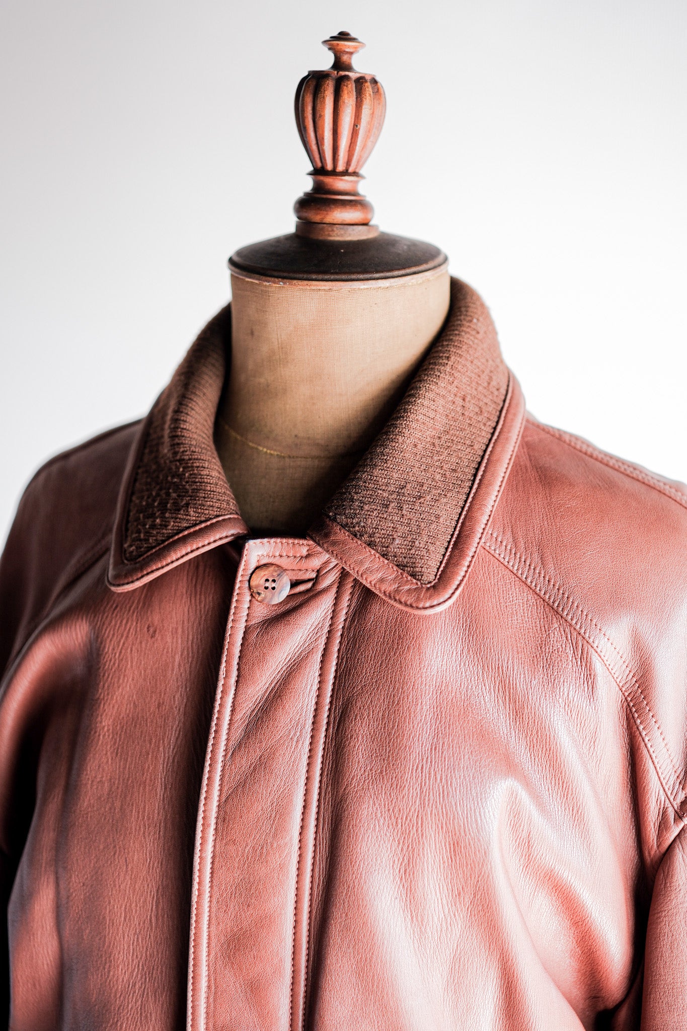 【~70’s】Old GUCCI Brown Leather Blouson Size.52
