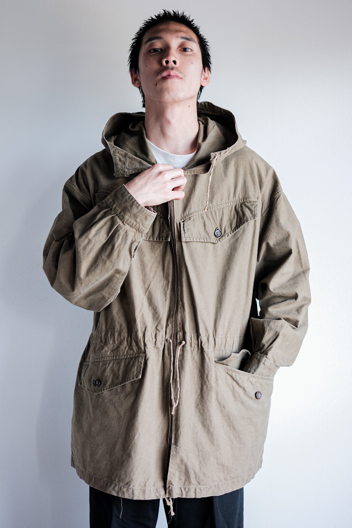 【~60's】French Army Alpine Mountain Smock Parka Size.22 "Modified"