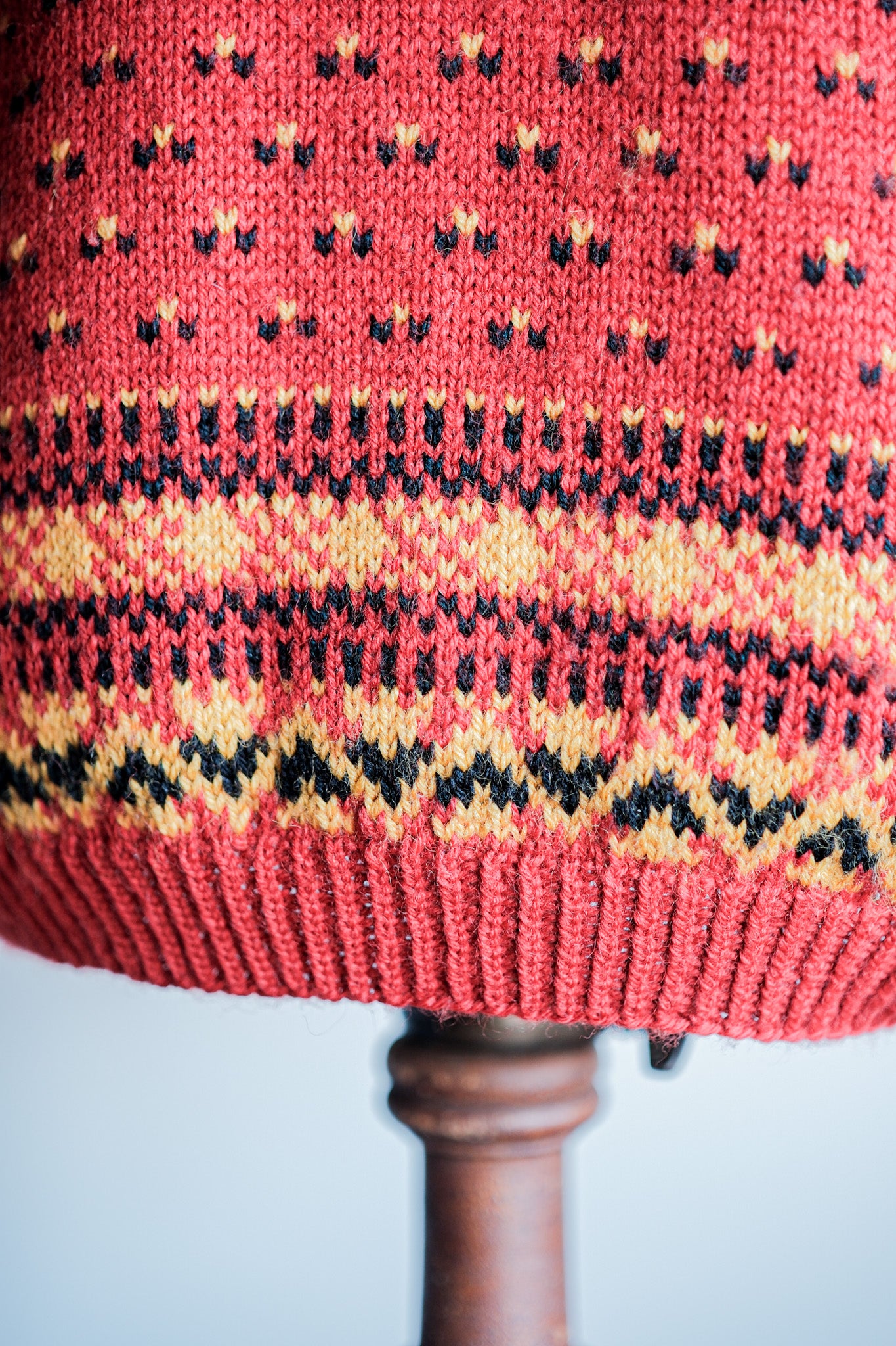 【~60's】British Vintage Fisherman Crew Neck Wool Jumper "Handmade"