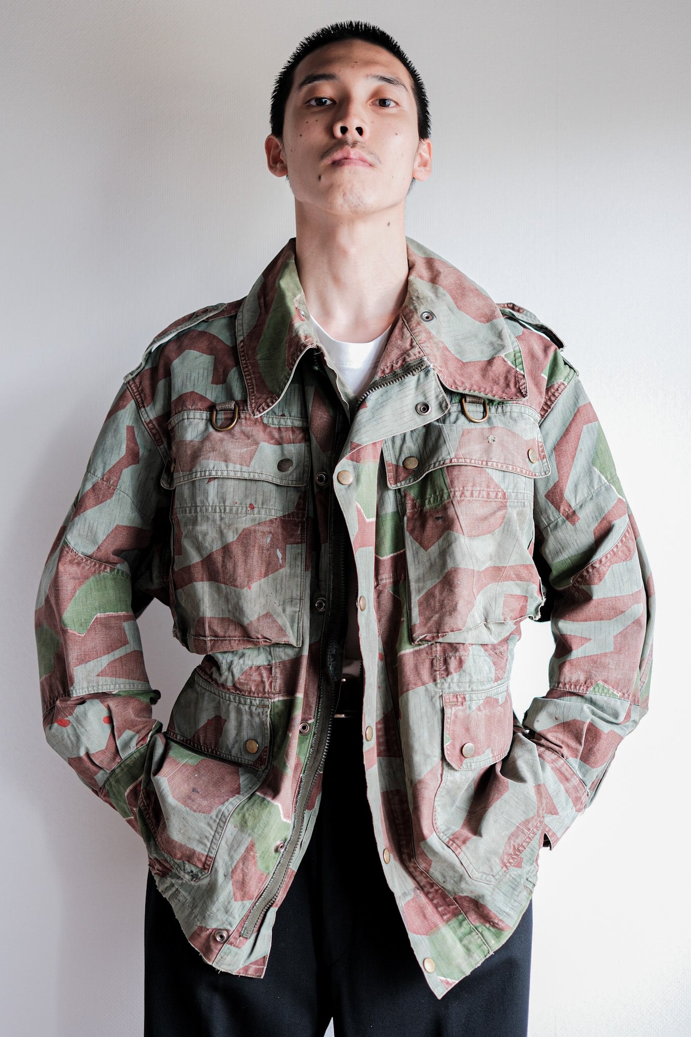 【~50's】German Army Splinter Camouflage Paratrooper Jacket