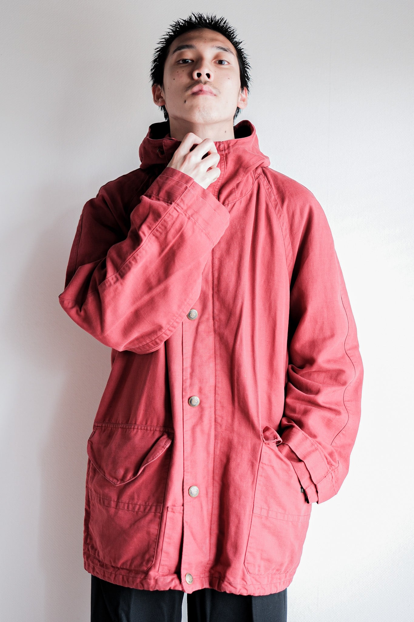 【~80’s】Old C.P.Company Garment Dyed Cotton Linen Parka Size.48