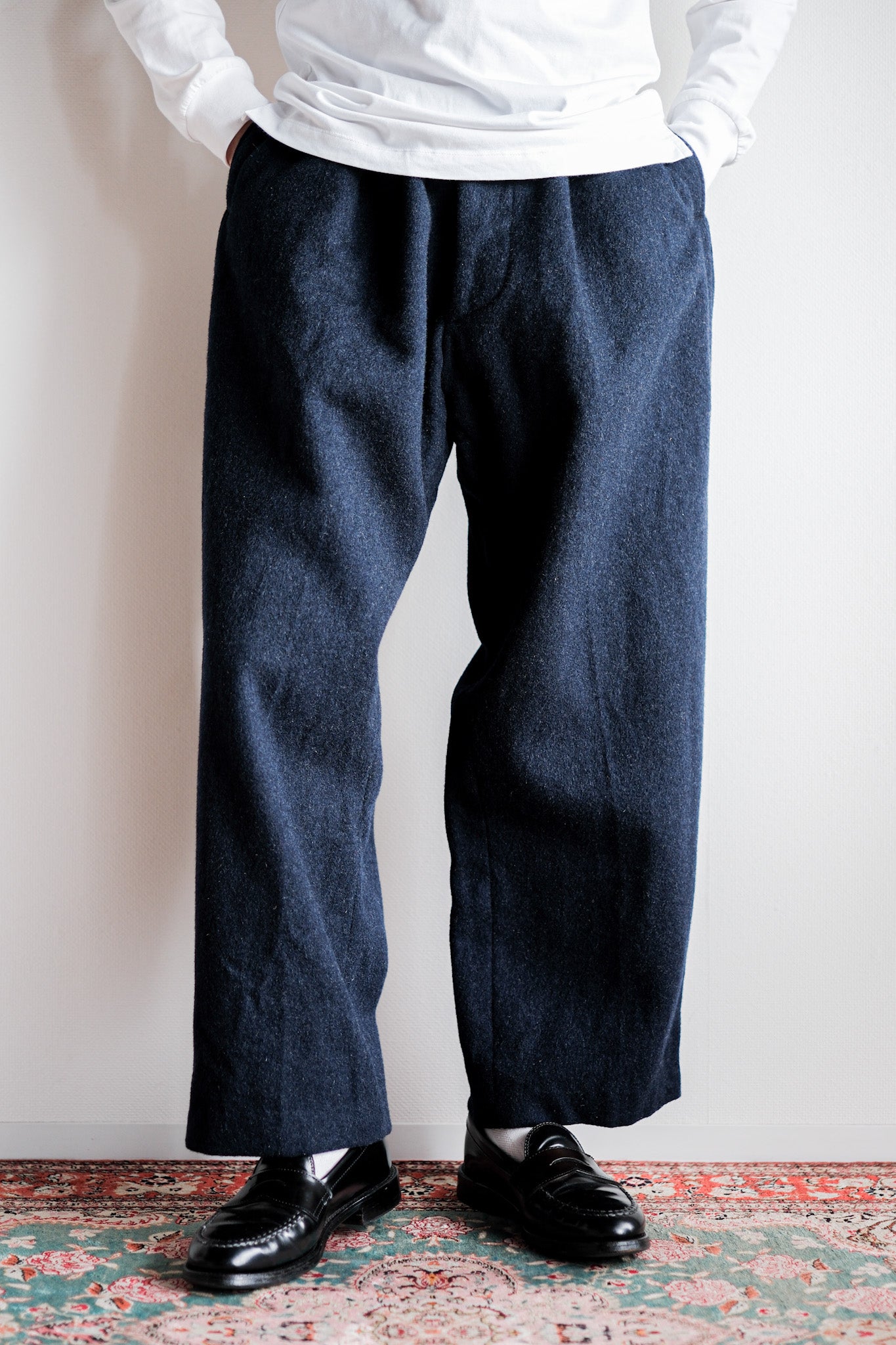 【~40's】French Army SSA Hospital Wool Trousers Size.1A