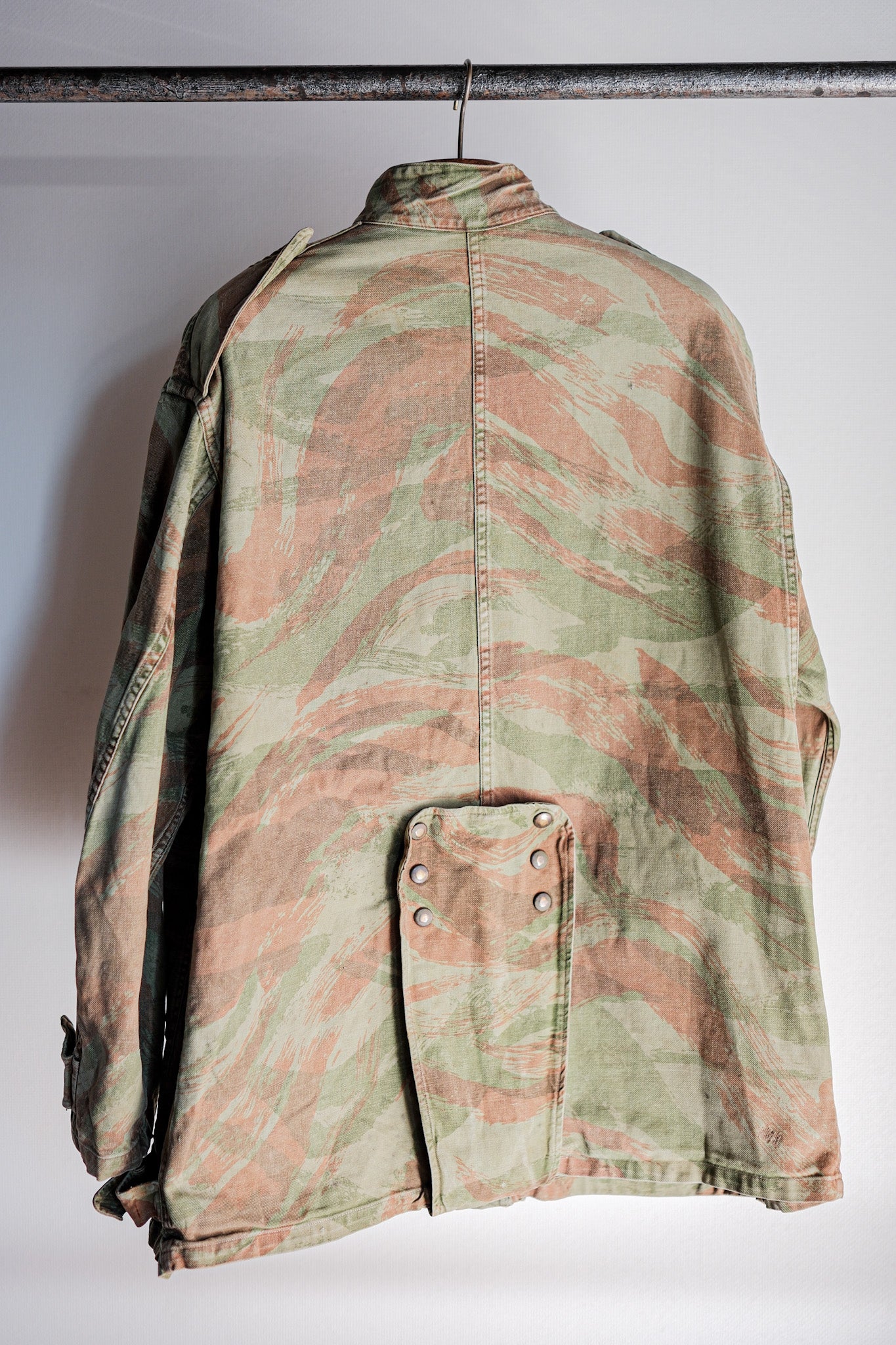 【~50's】French Army TAP47/53 Lizard Camouflage Paratrooper Jacket Size.46