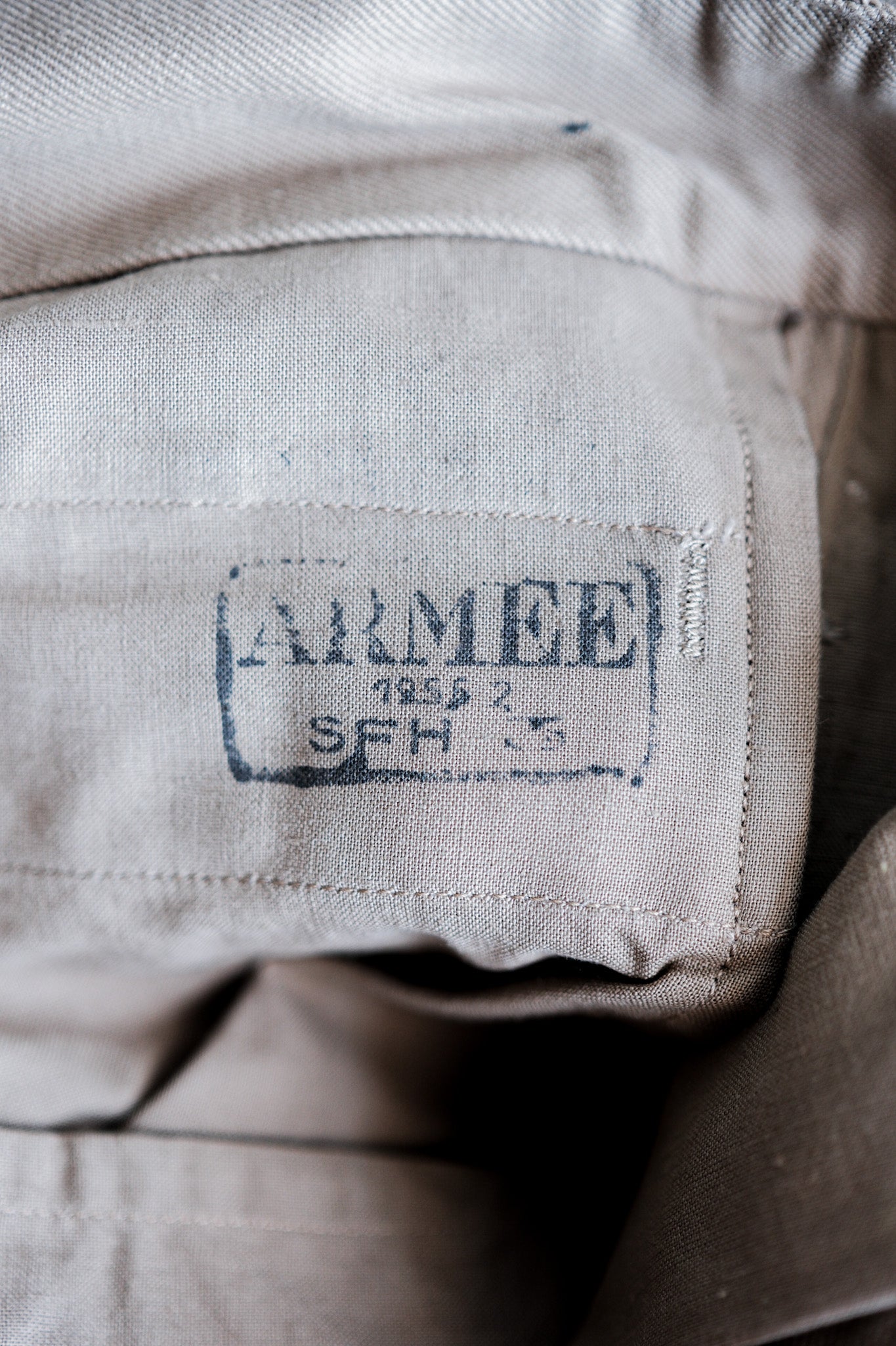 【~50's】French Army M52 Chino Trousers Size.12 "Dead Stock"