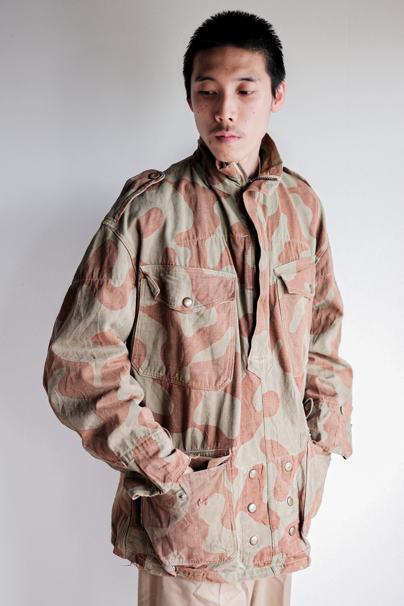 【~50's】Belgium Army Bataillon de Corée Camouflage Denison Smock