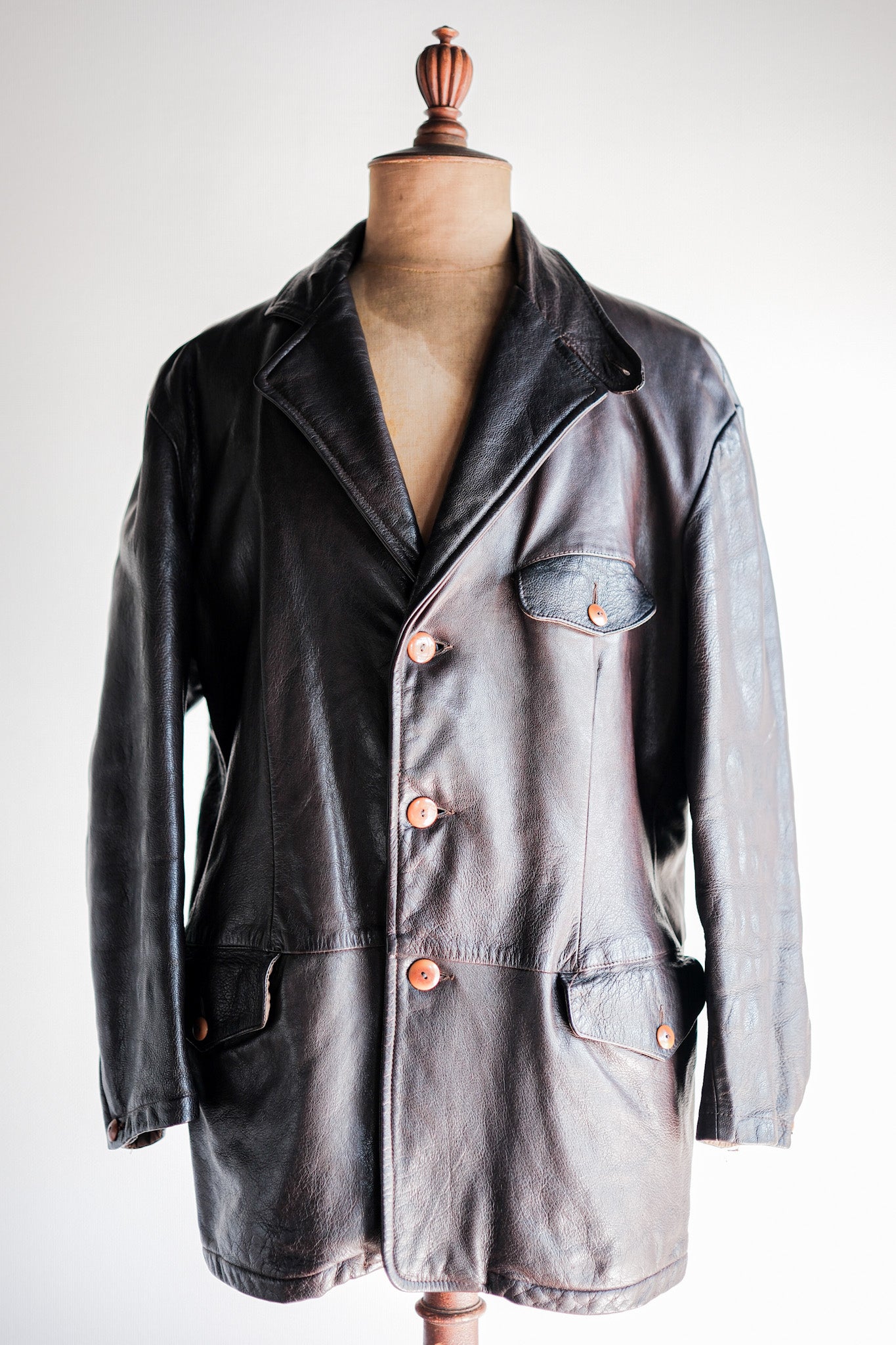 【~80’s】Old C.P.Company Leather Jacket Size.48