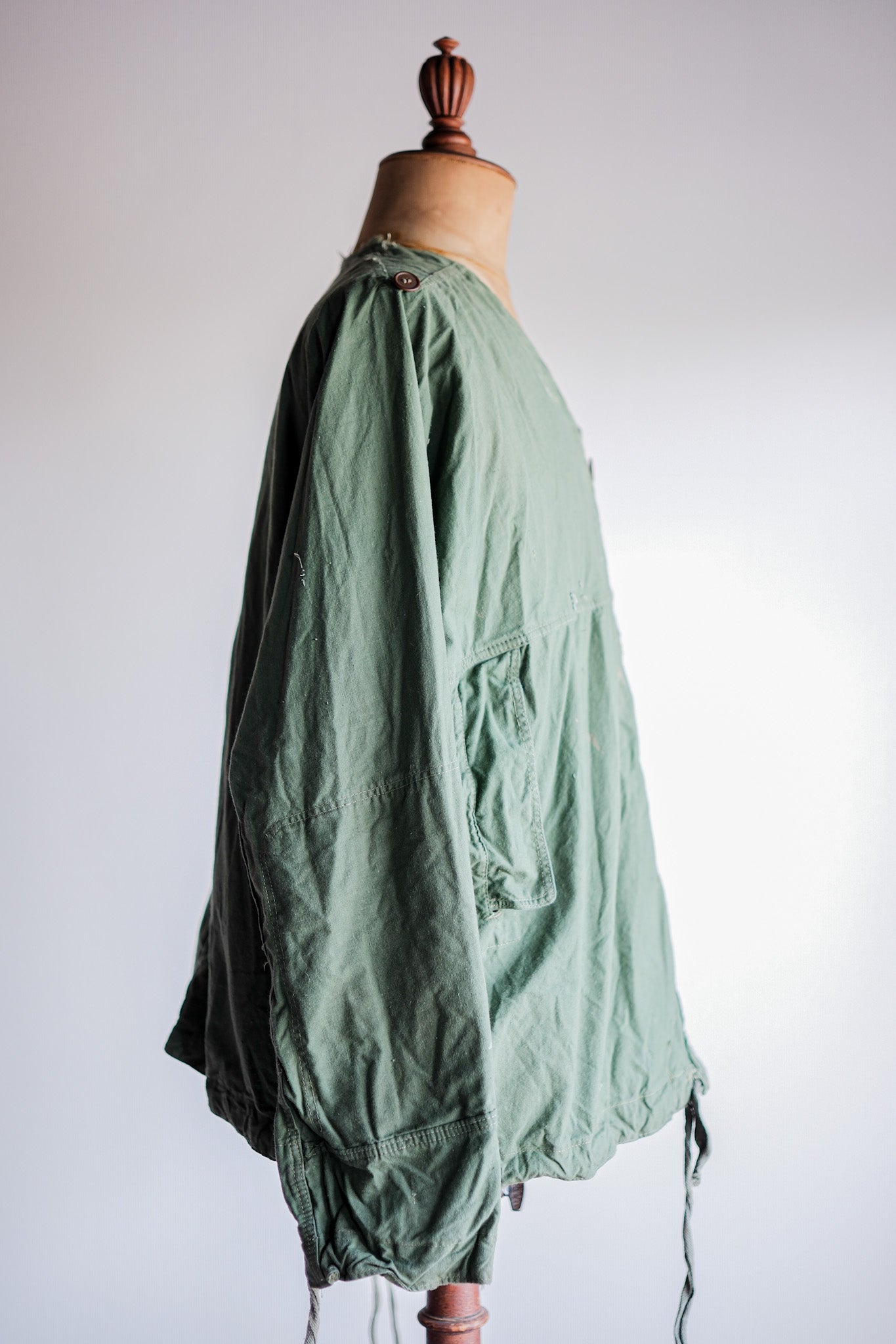 【~50's】Czechoslovakian Army Green Cotton Smock
