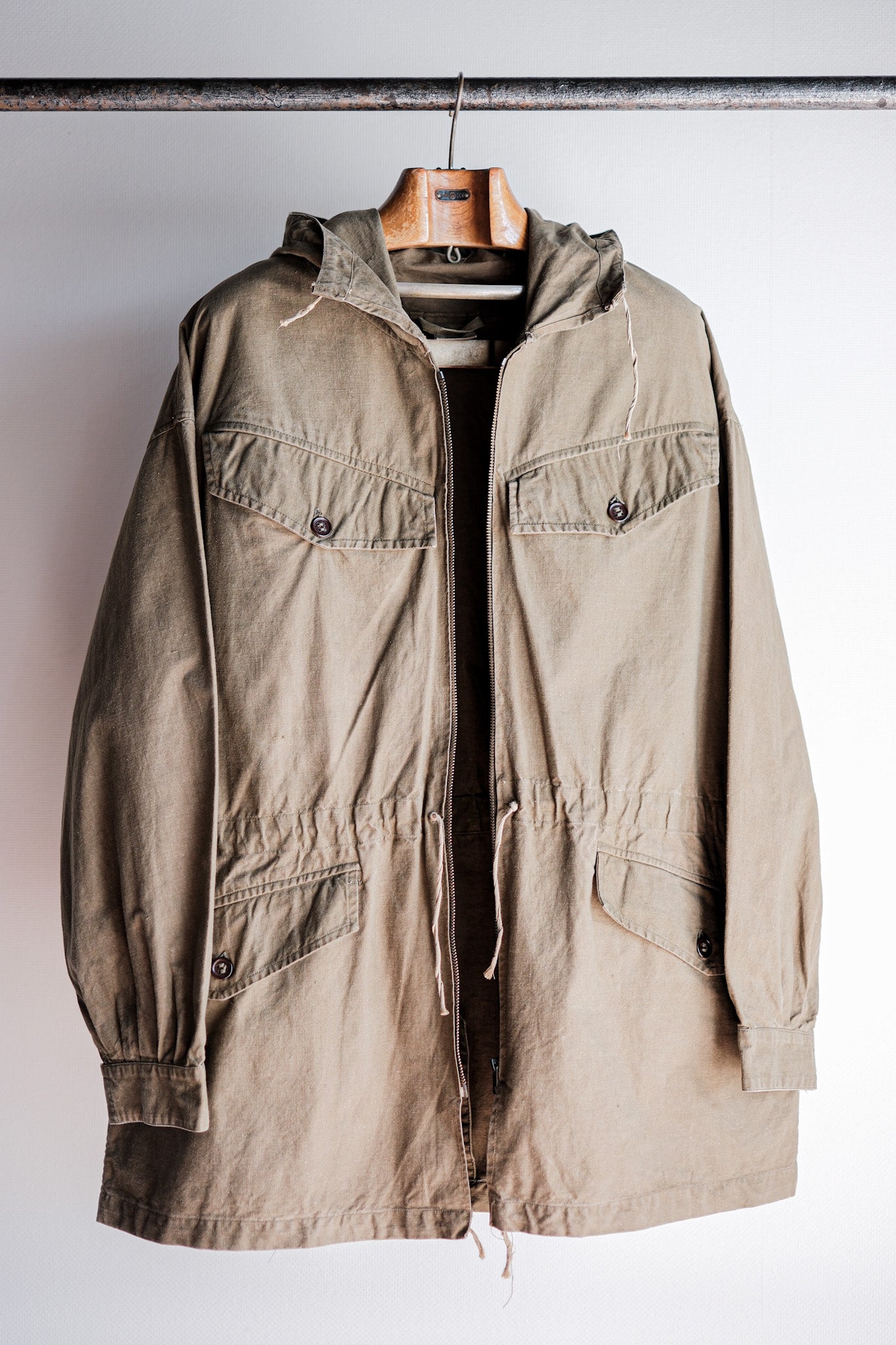 【~60's】French Army Alpine Mountain Smock Parka Size.22 "Modified"