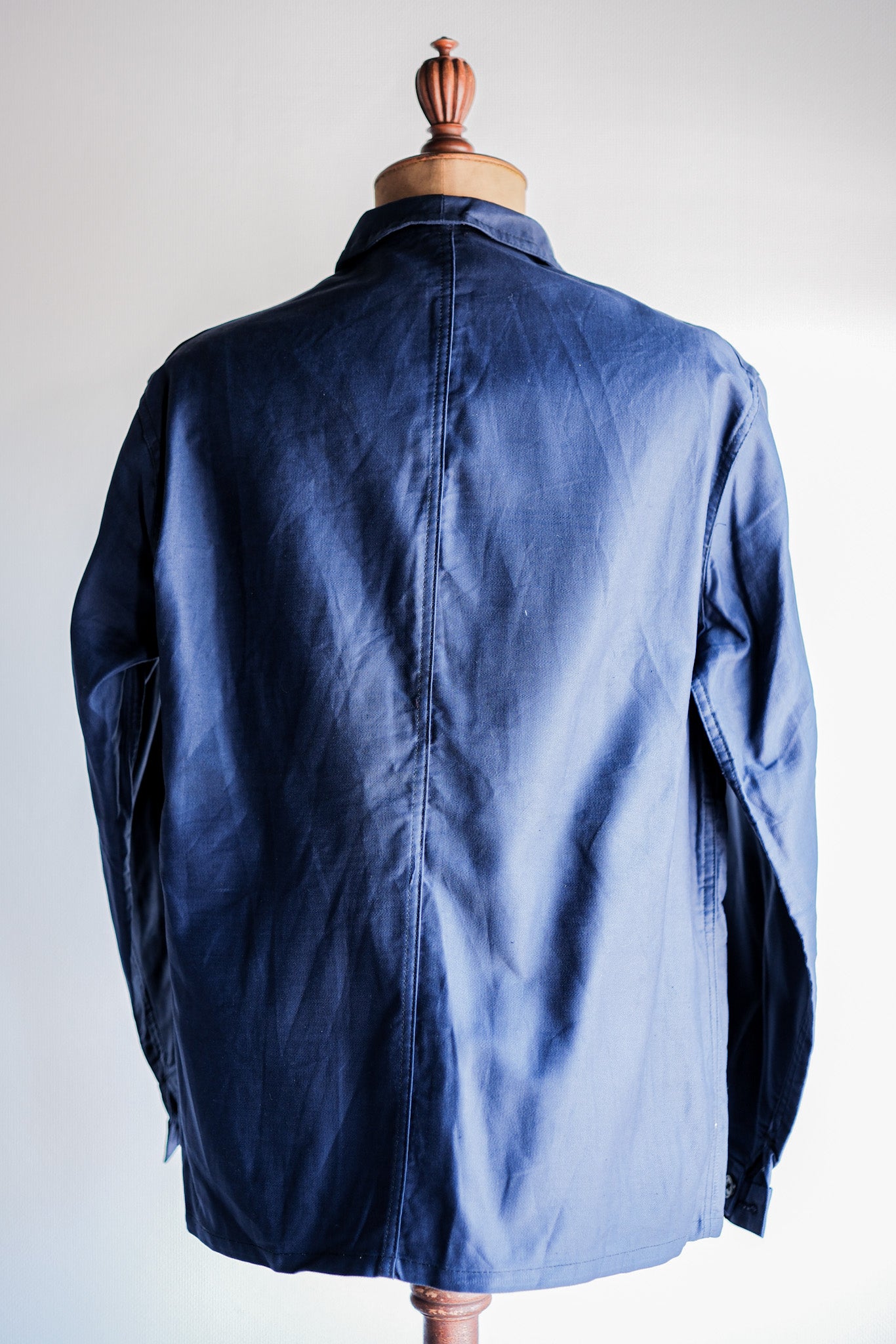【~50's】French Vintage Blue Thin Twill Work Jacket "Vulcain" "Dead Stock"