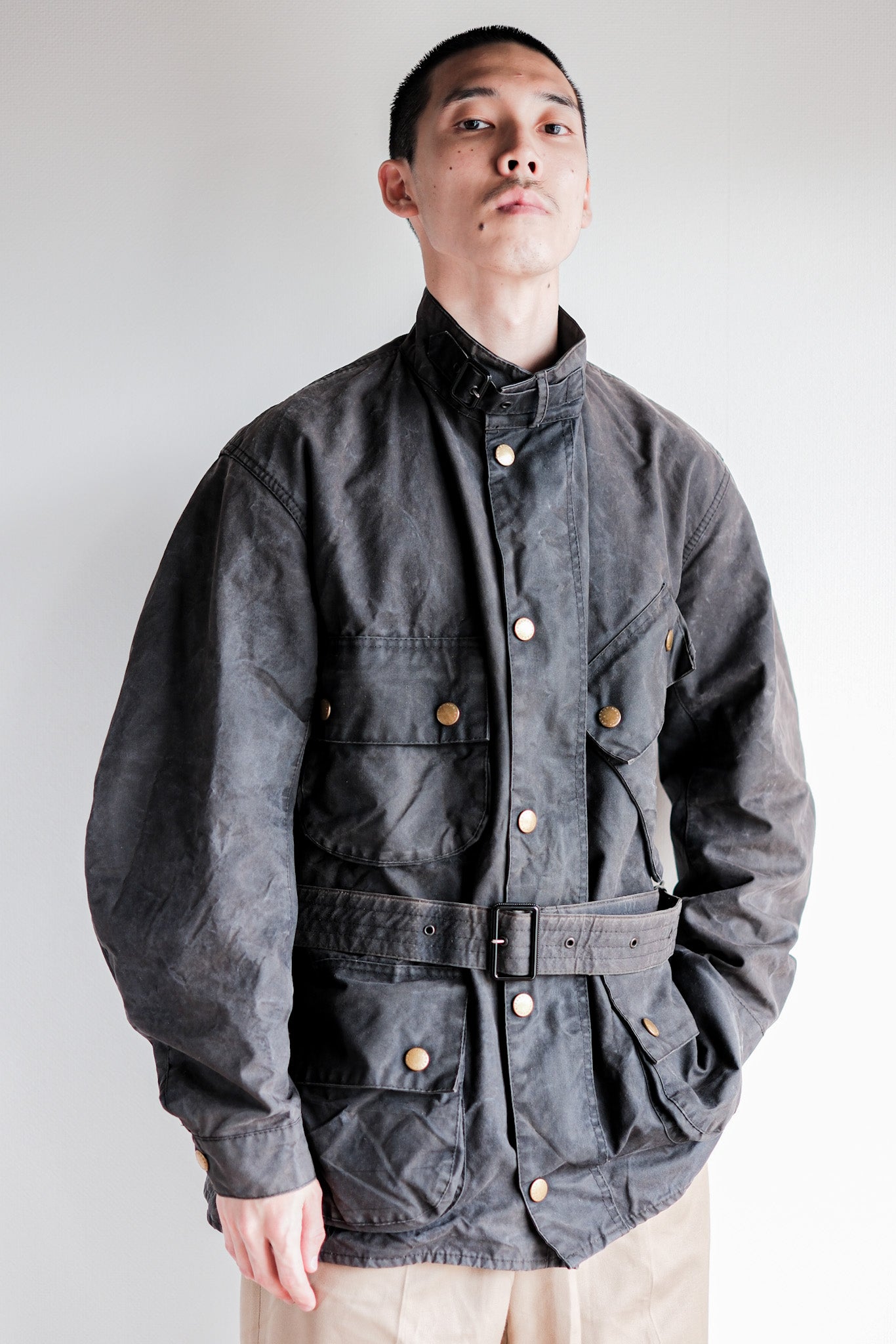 【~90's】Vintage Barbour "BEACON JACKET" 3 Crest "Unusual Lining"