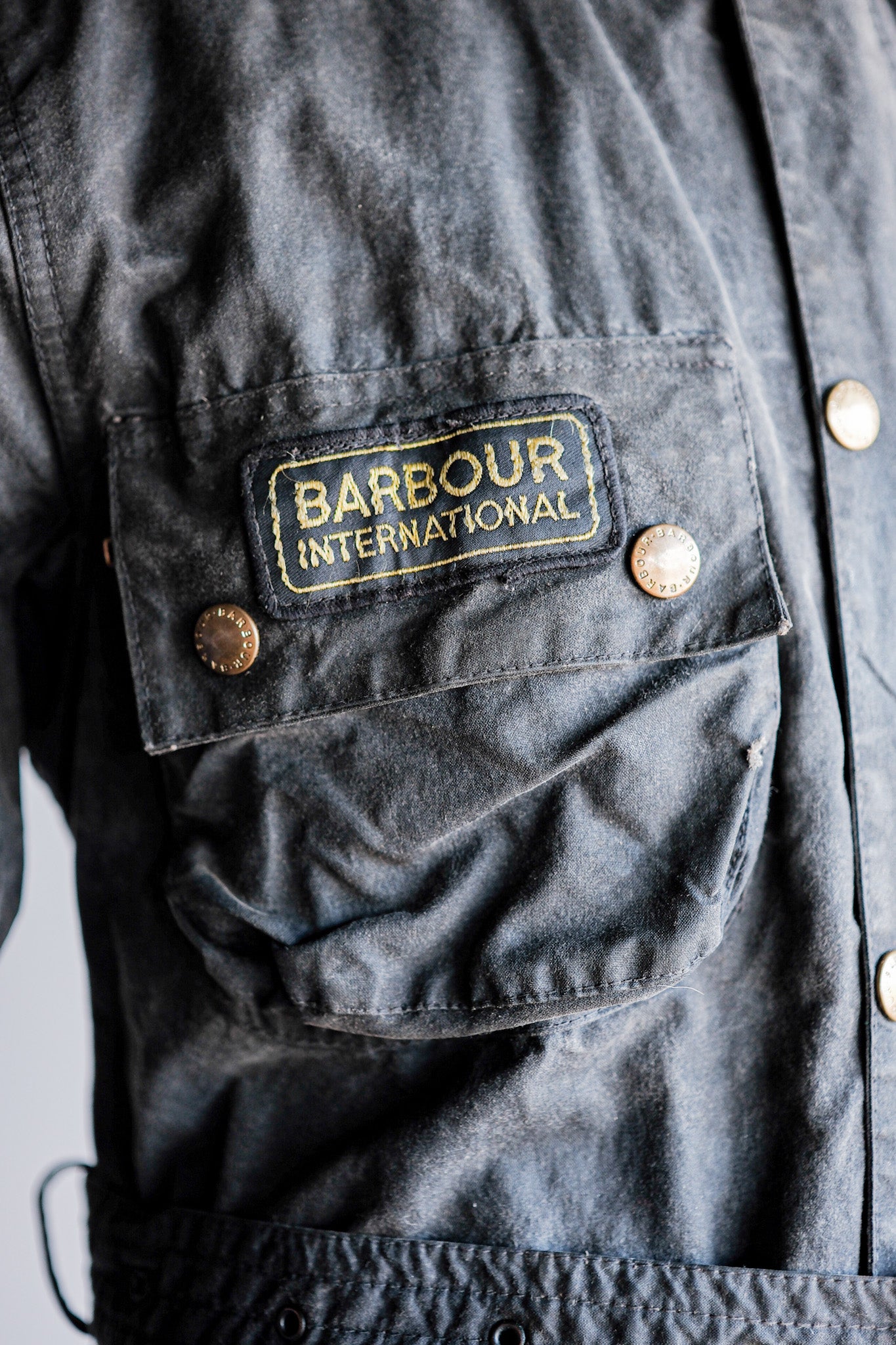 【~80's】Vintage Barbour "INTERNATIONAL SUIT" 2 Crest Size.38