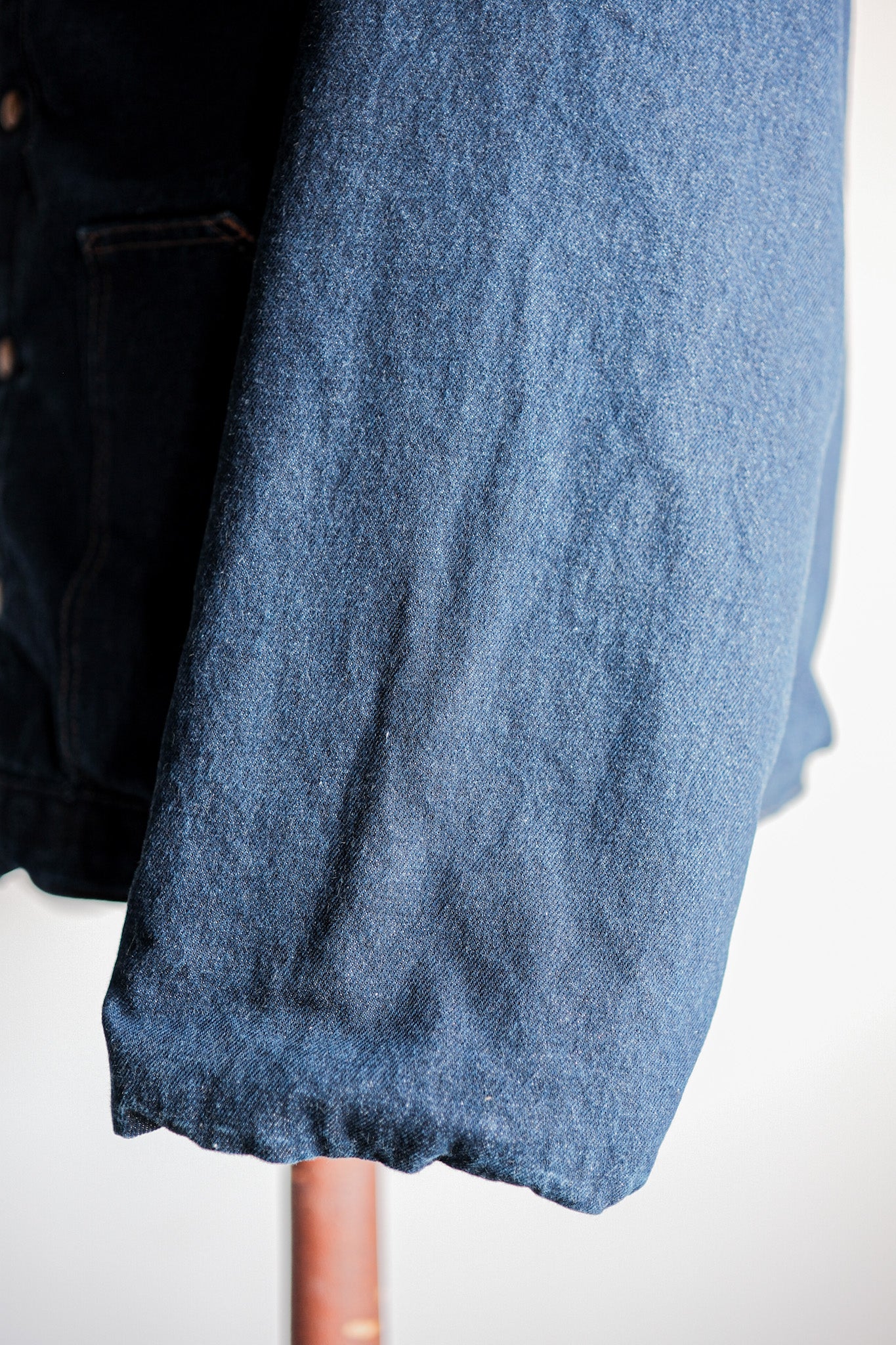 【~80's】American Vintage Raglan Sleeves Padded Denim Jacket Size.54