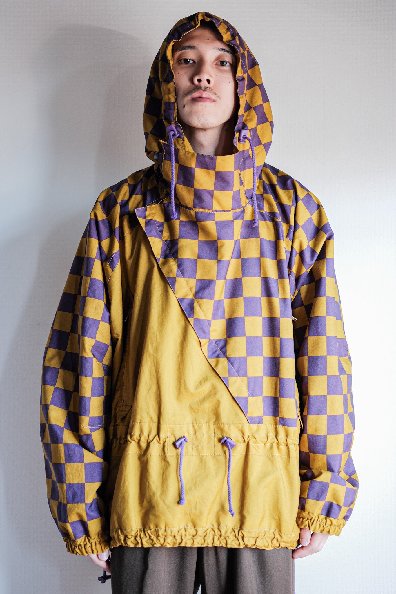 【~80's】German Vintage Checkerboard Anorak Parka